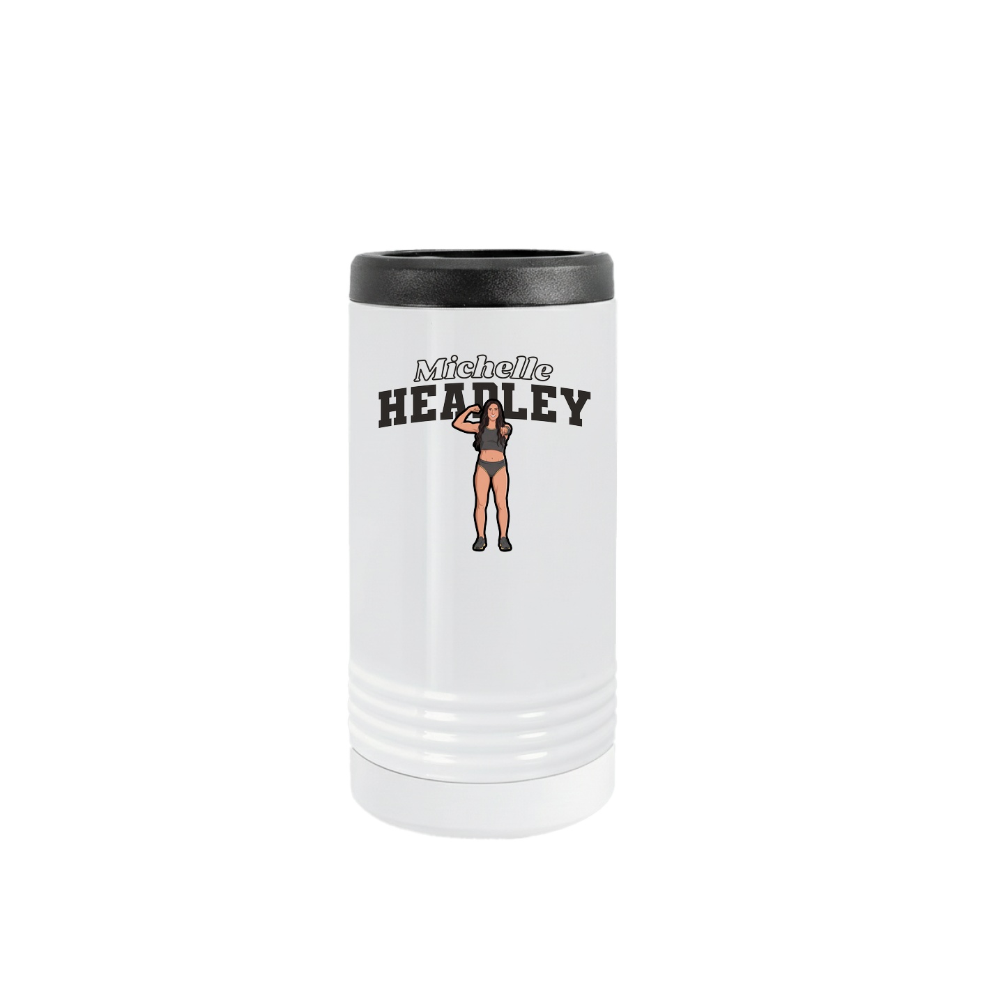 Slim Beverage Holder — Name Arch in White