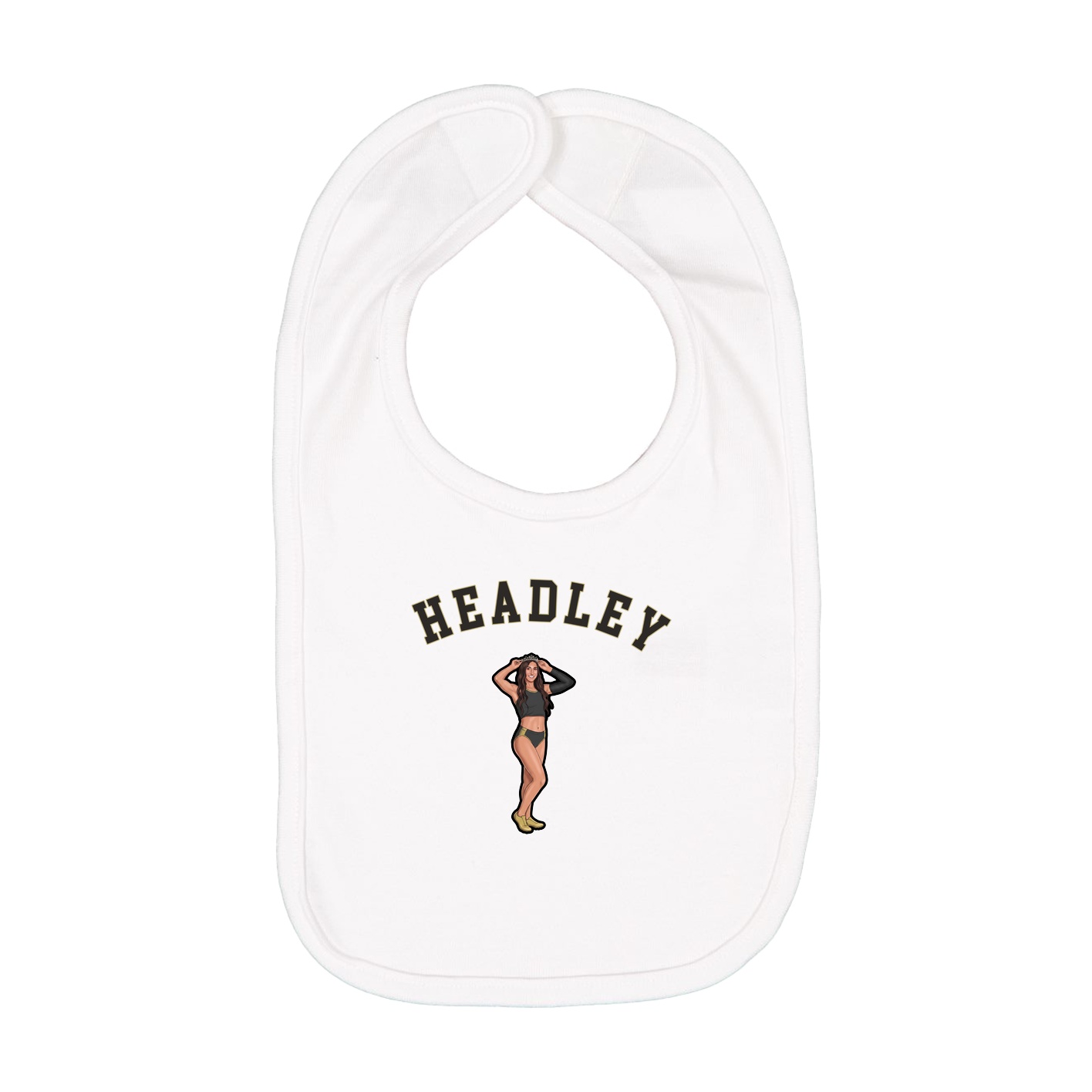 Infant Bib — Shirsey Arch in White