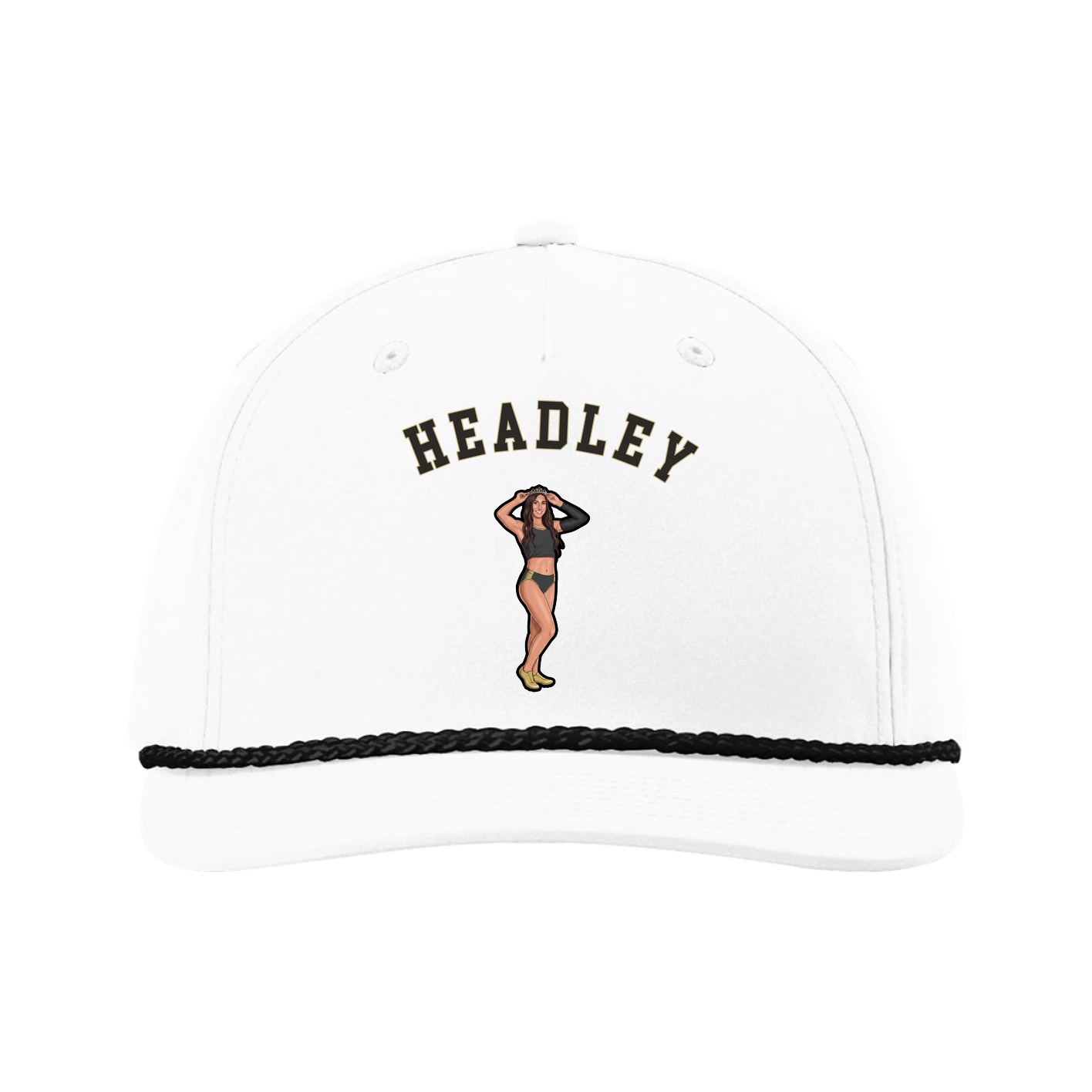 Five-Panel Classic Rope Cap — Shirsey Arch in White