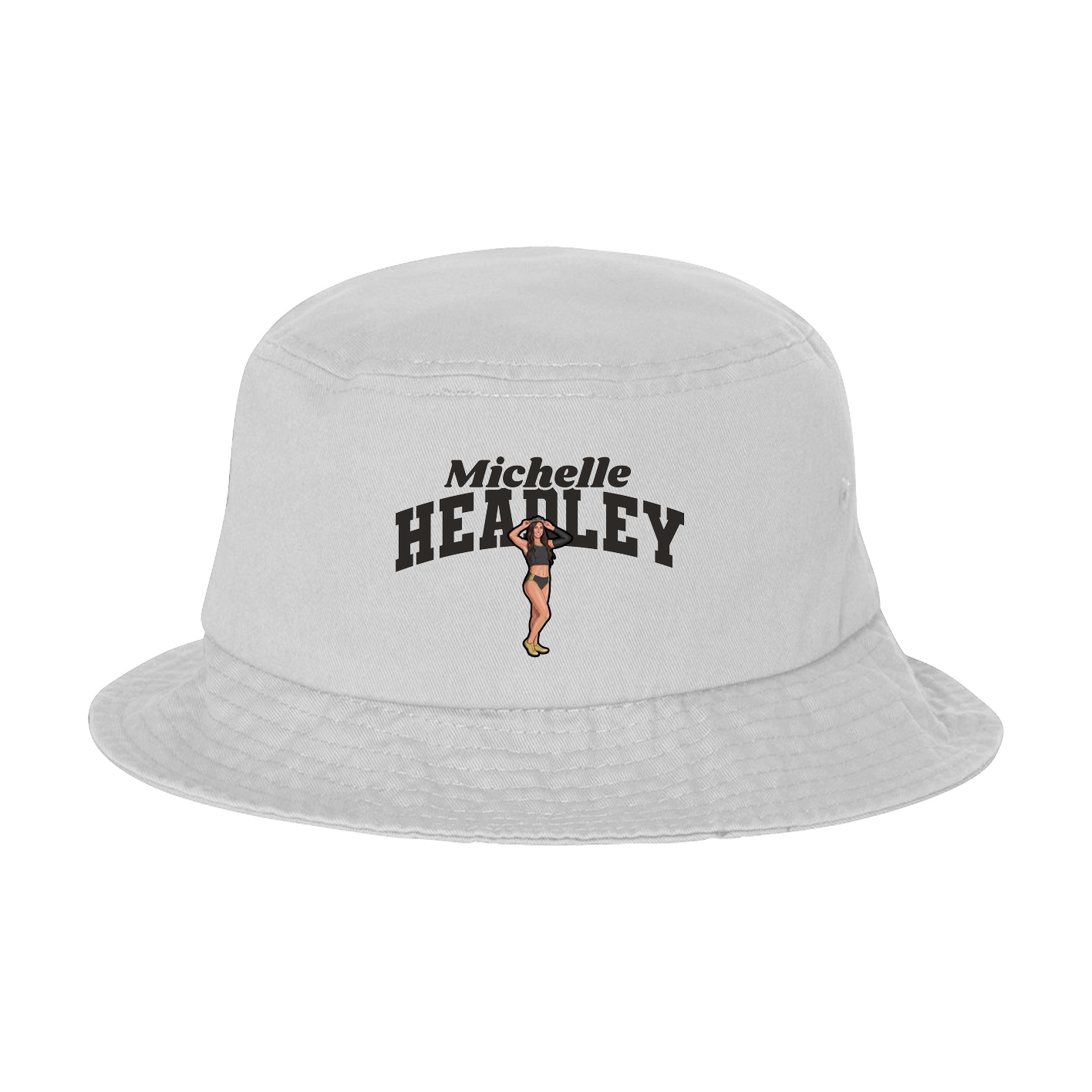 Bucket Cap — Signature Arch in White