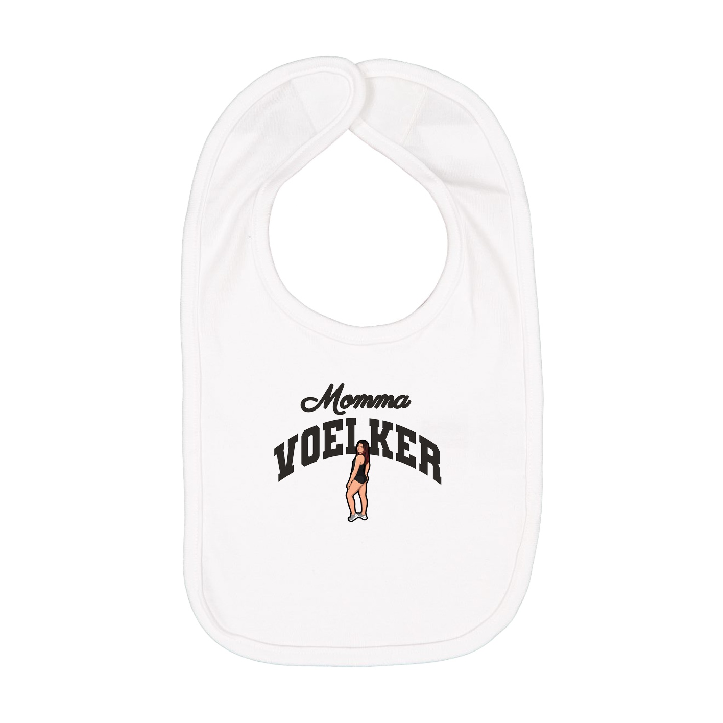 Infant Bib — Mothers Day Arch in White