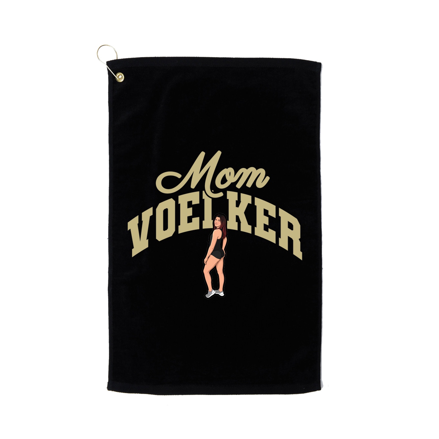 Golf Towel — Mothers Day Arch in Black