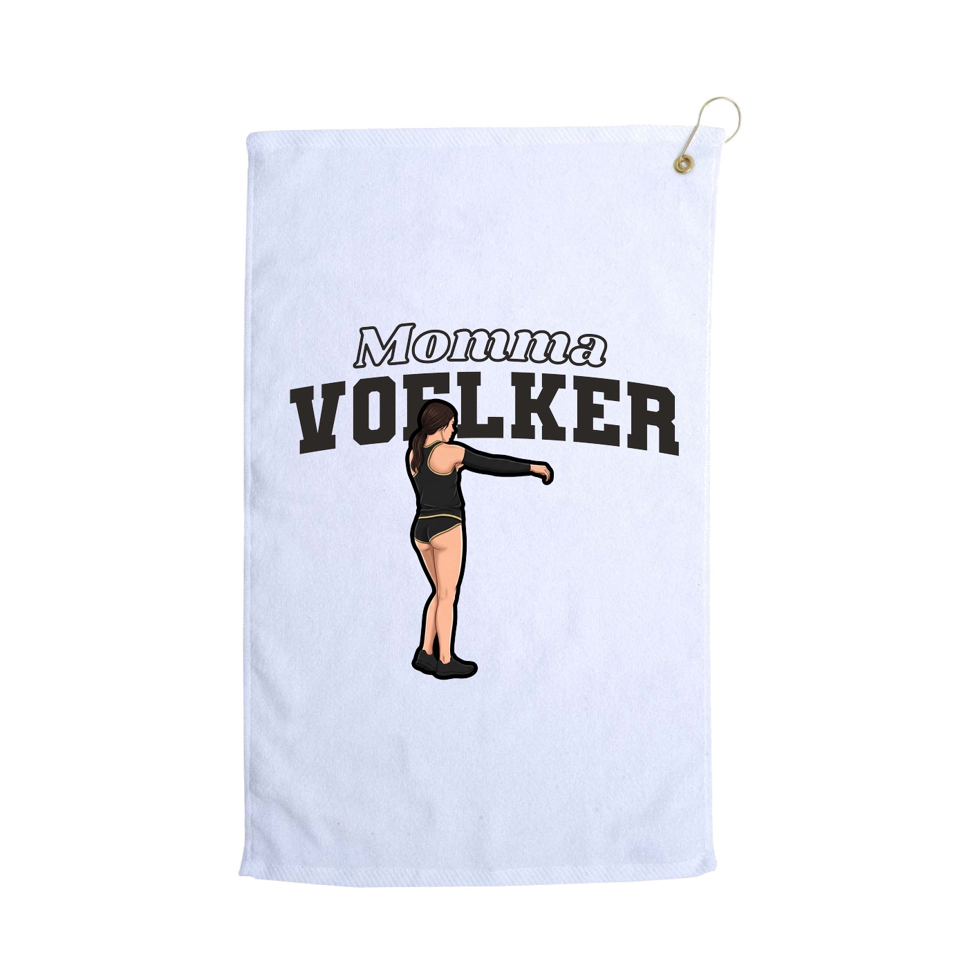 Golf Towel — Mothers Day Block in White