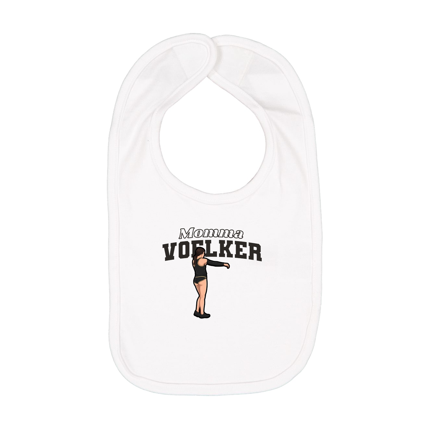 Infant Bib — Mothers Day Block in White