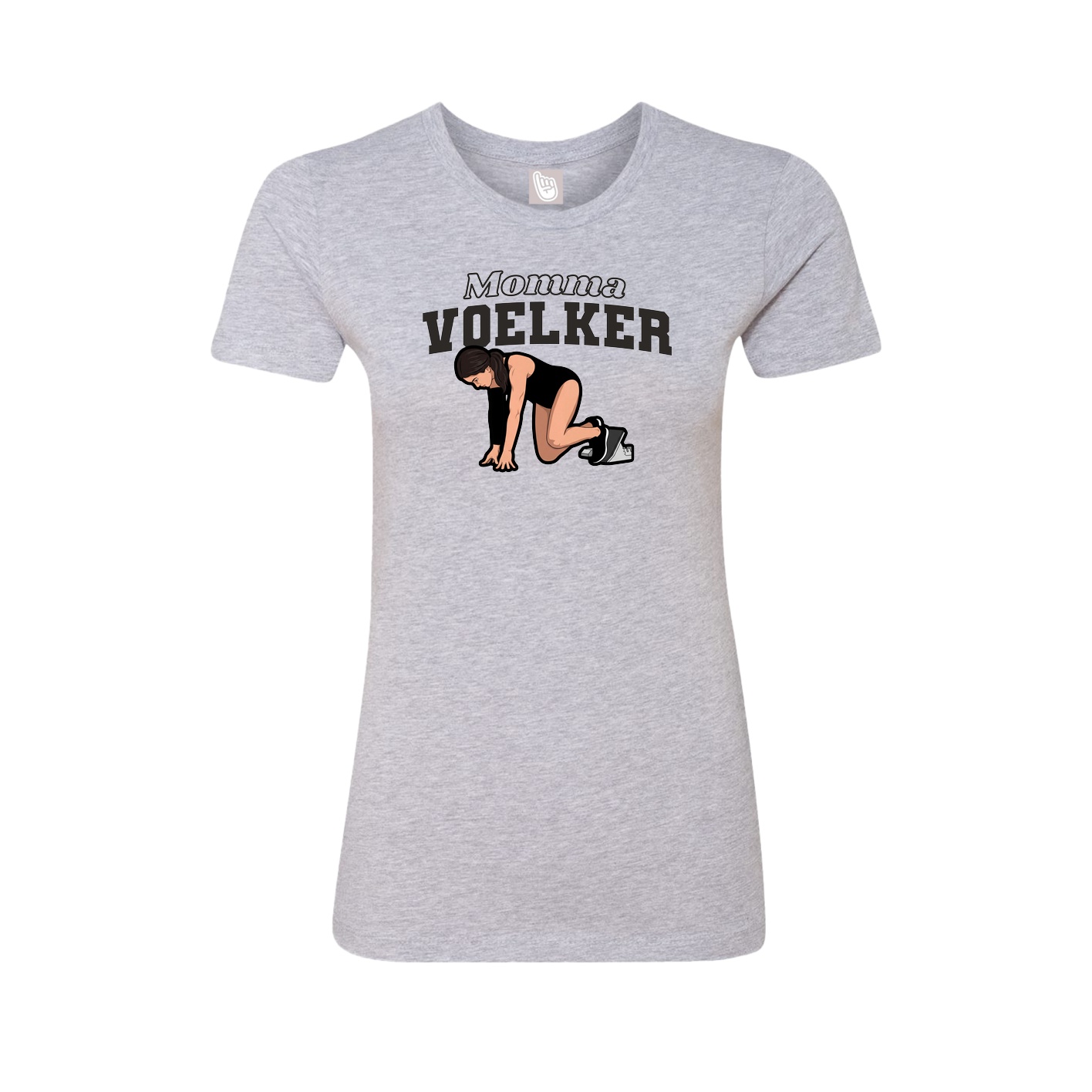 Womens Tee — Mothers Day Block in Grey