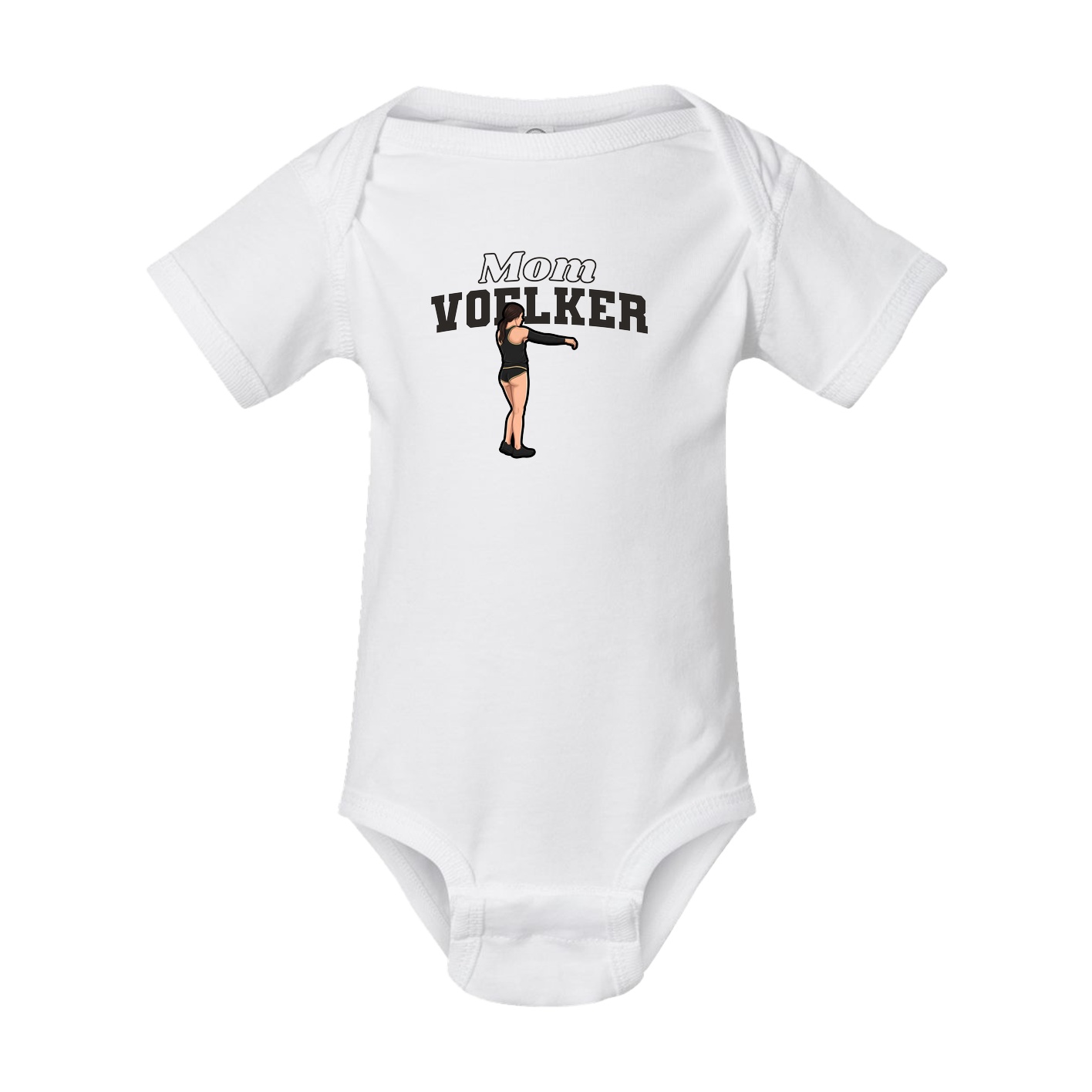 Baby Onesie — Mothers Day Block in White