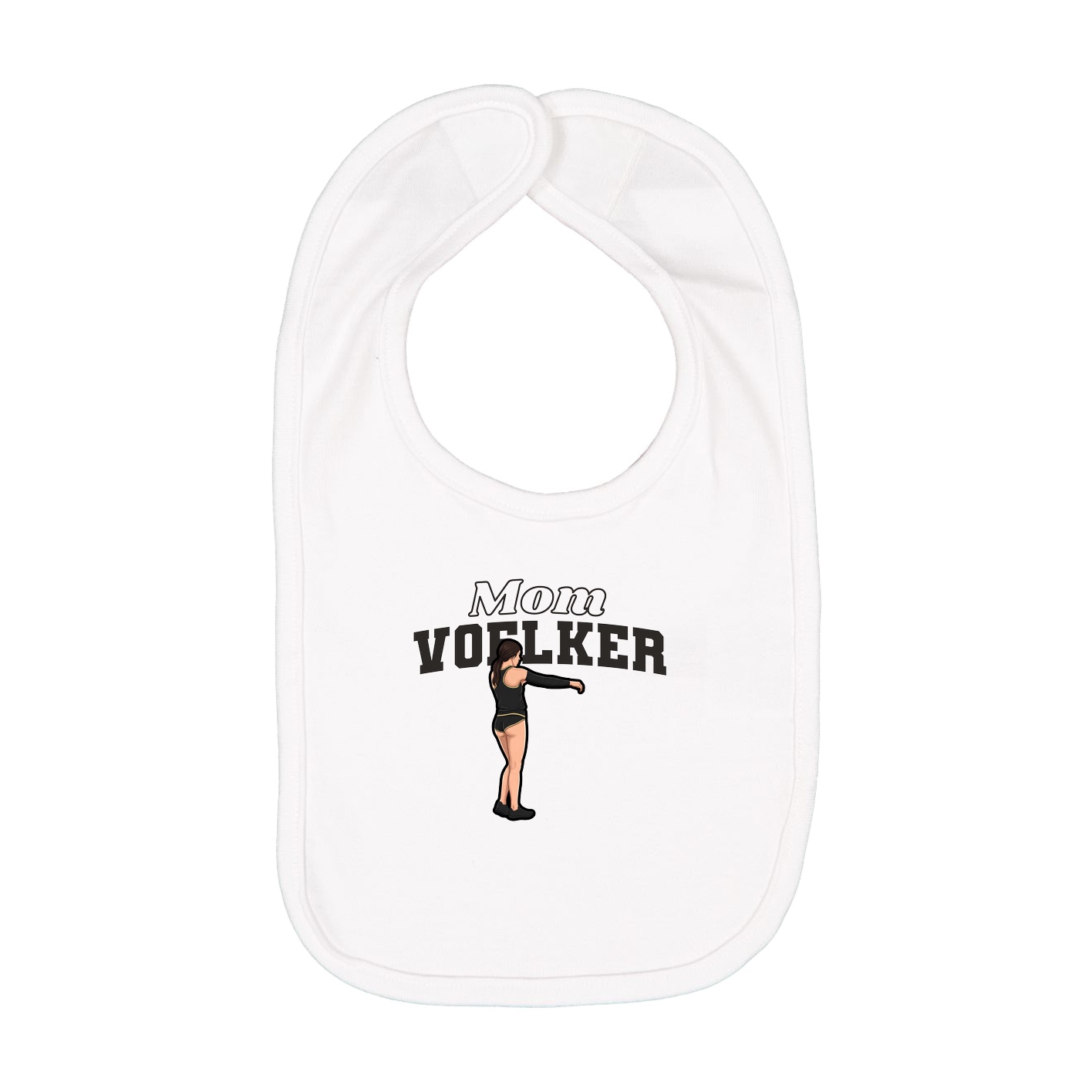 Infant Bib — Mothers Day Block in White