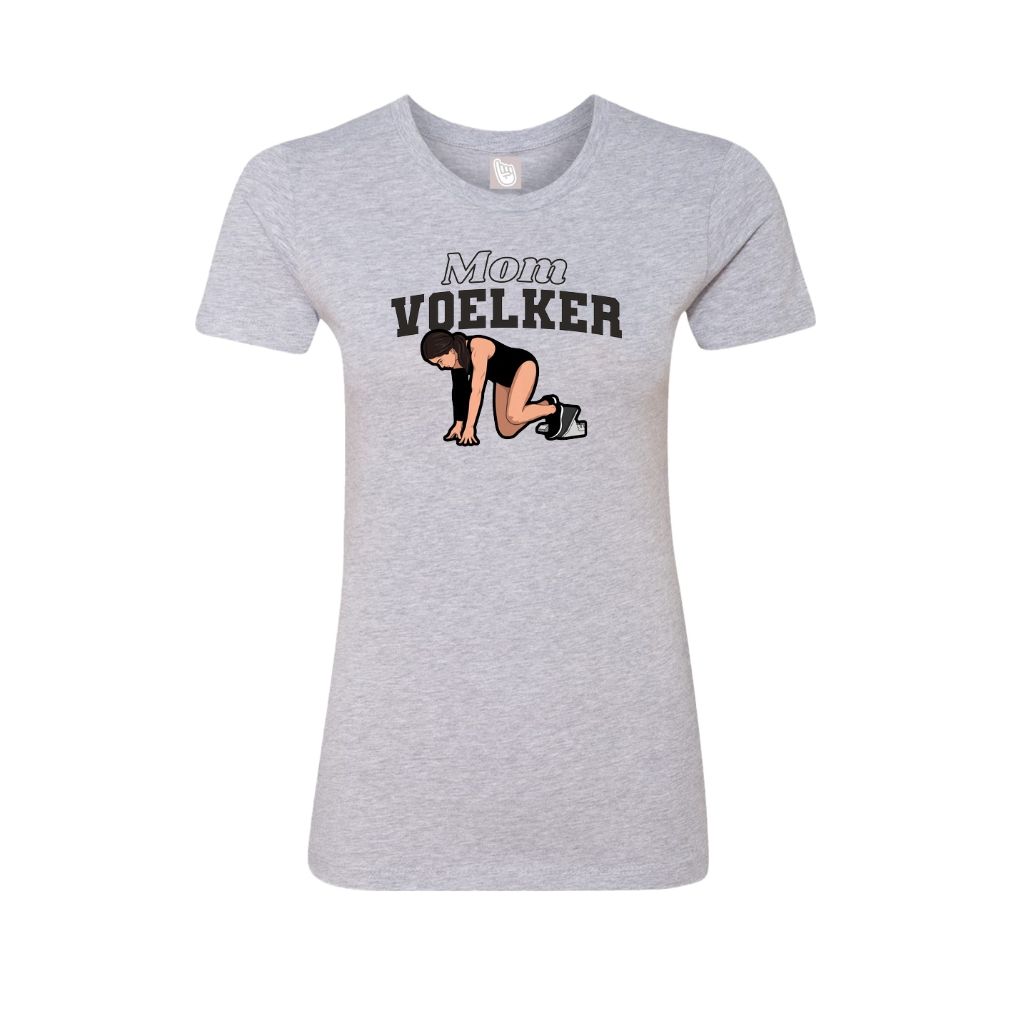 Womens Tee — Mothers Day Block in Grey