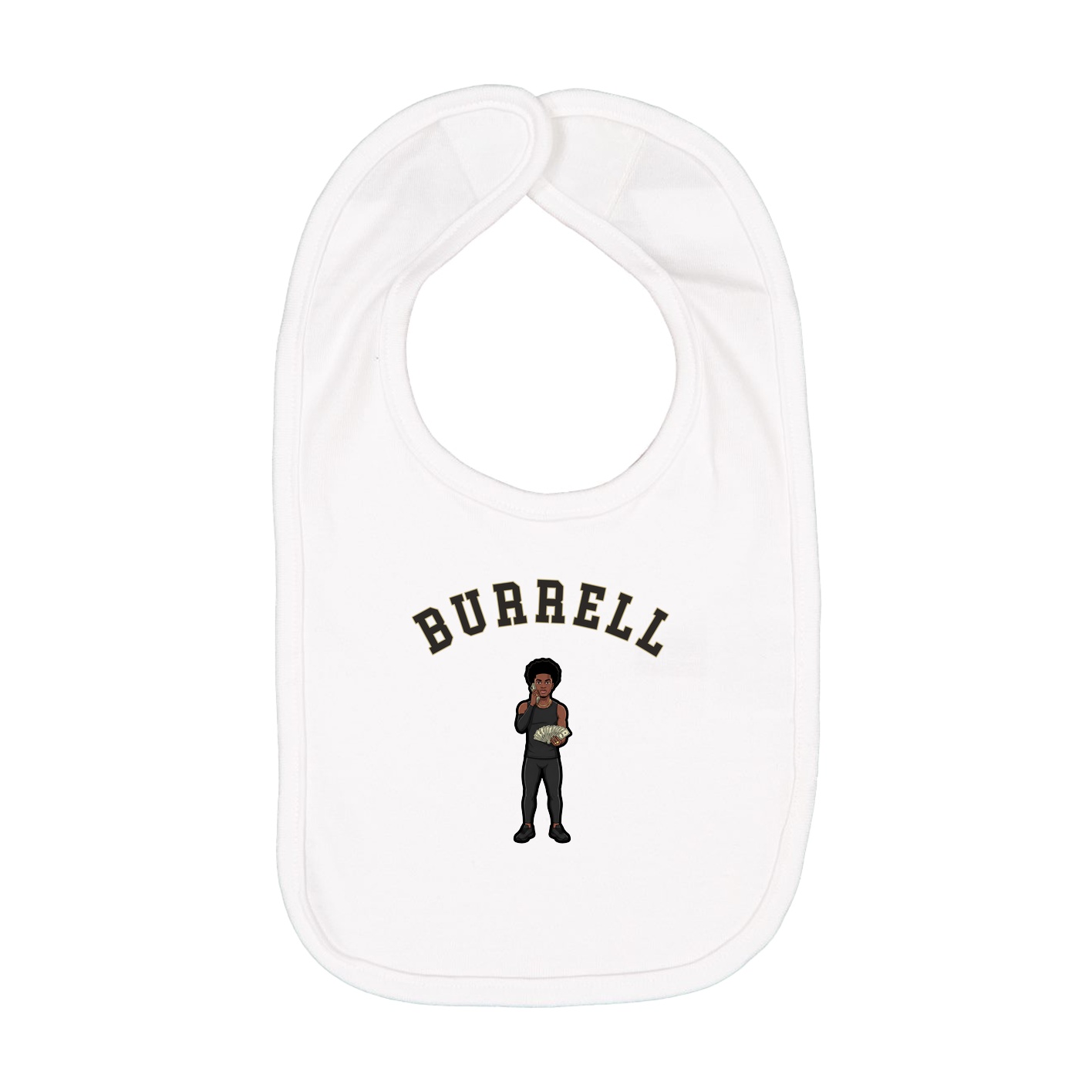 Infant Bib — Shirsey Arch in White