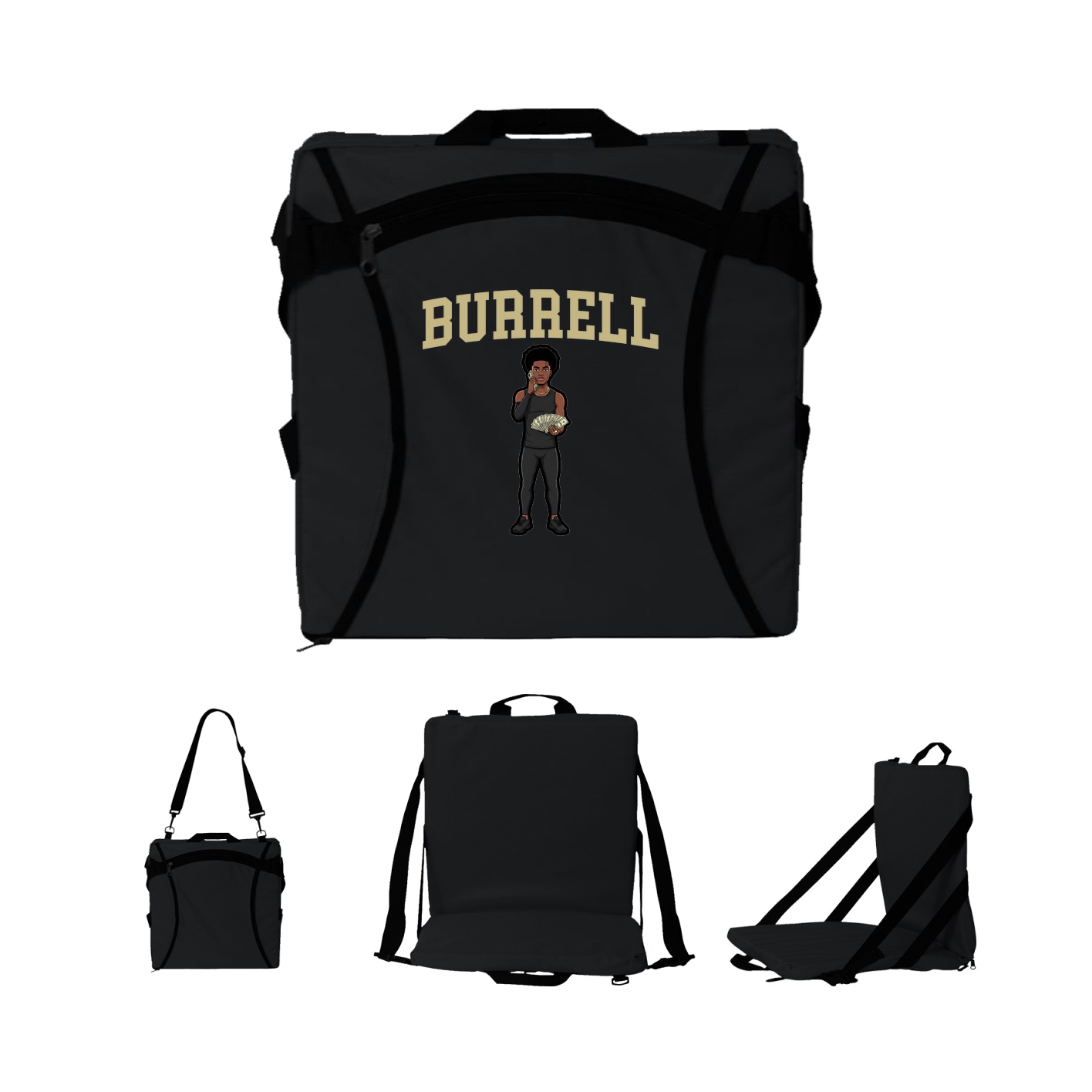 Folding Stadium Seat — Shirsey in Black
