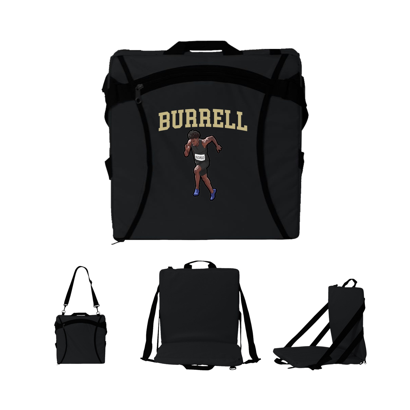 Folding Stadium Seat — Shirsey in Black