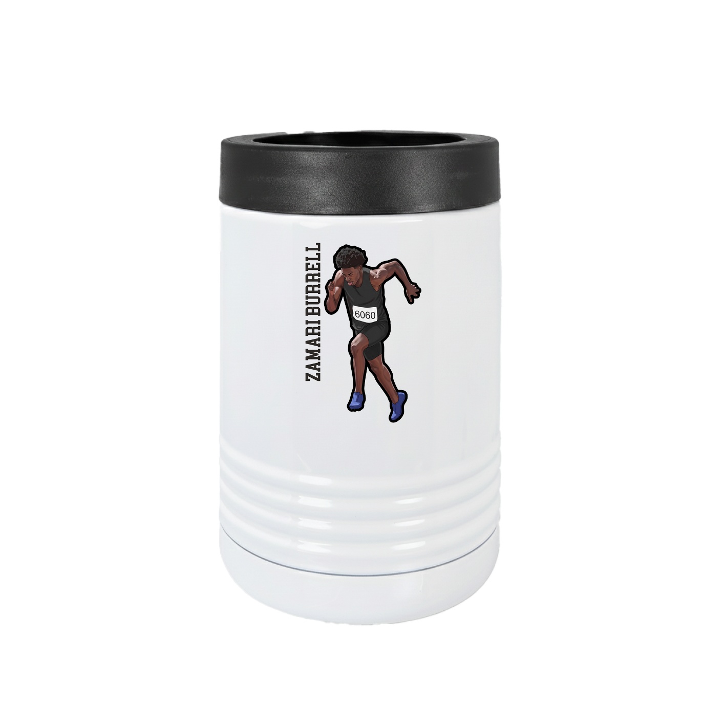 Beverage Holder — Name Vertical in White
