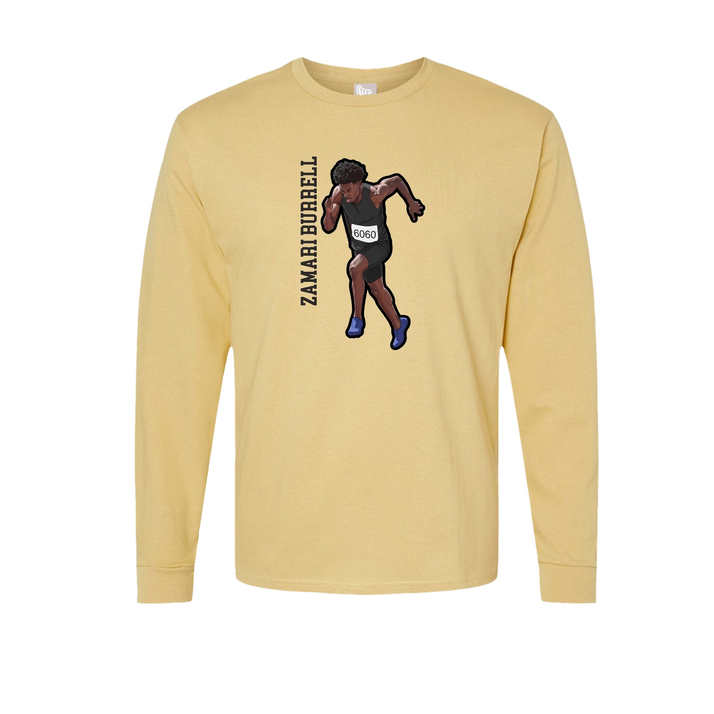 Long Sleeve Tee — Name Vertical in Vegas Gold