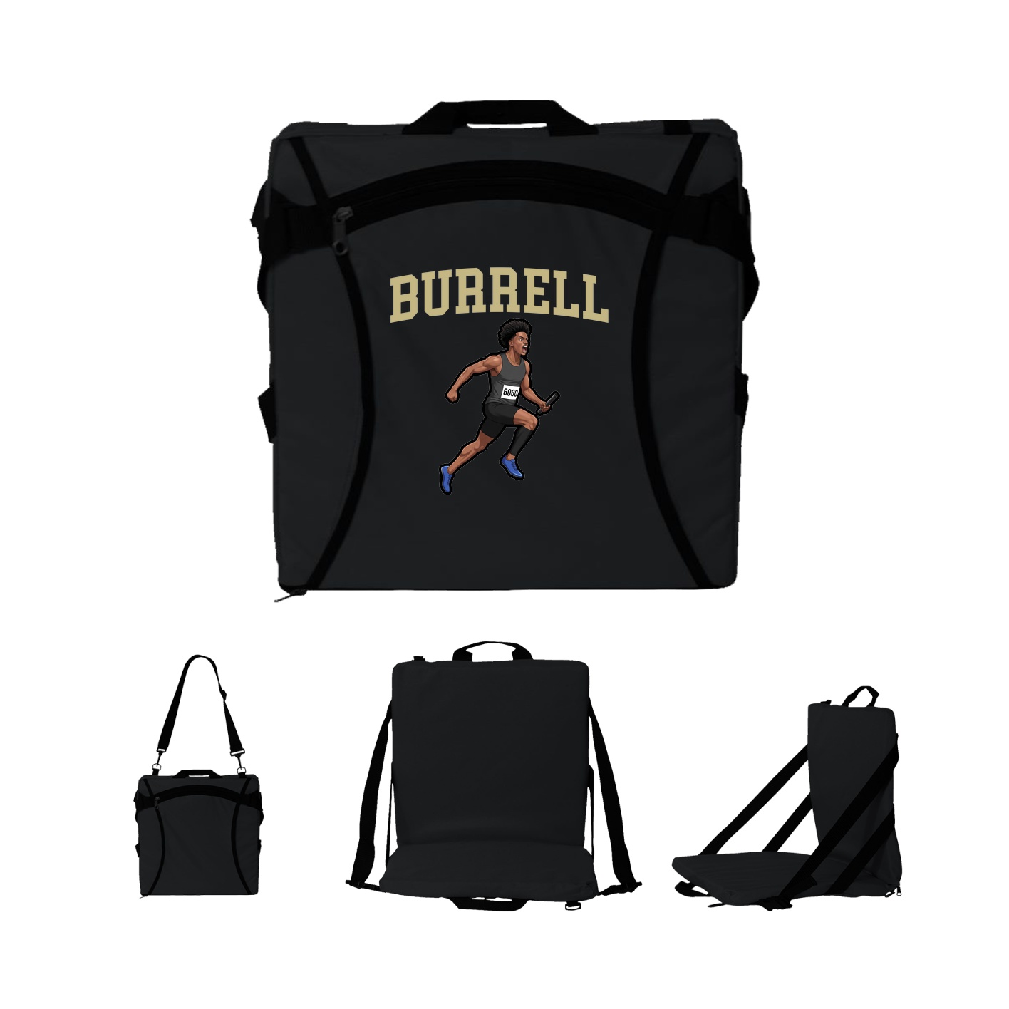 Folding Stadium Seat — Shirsey in Black