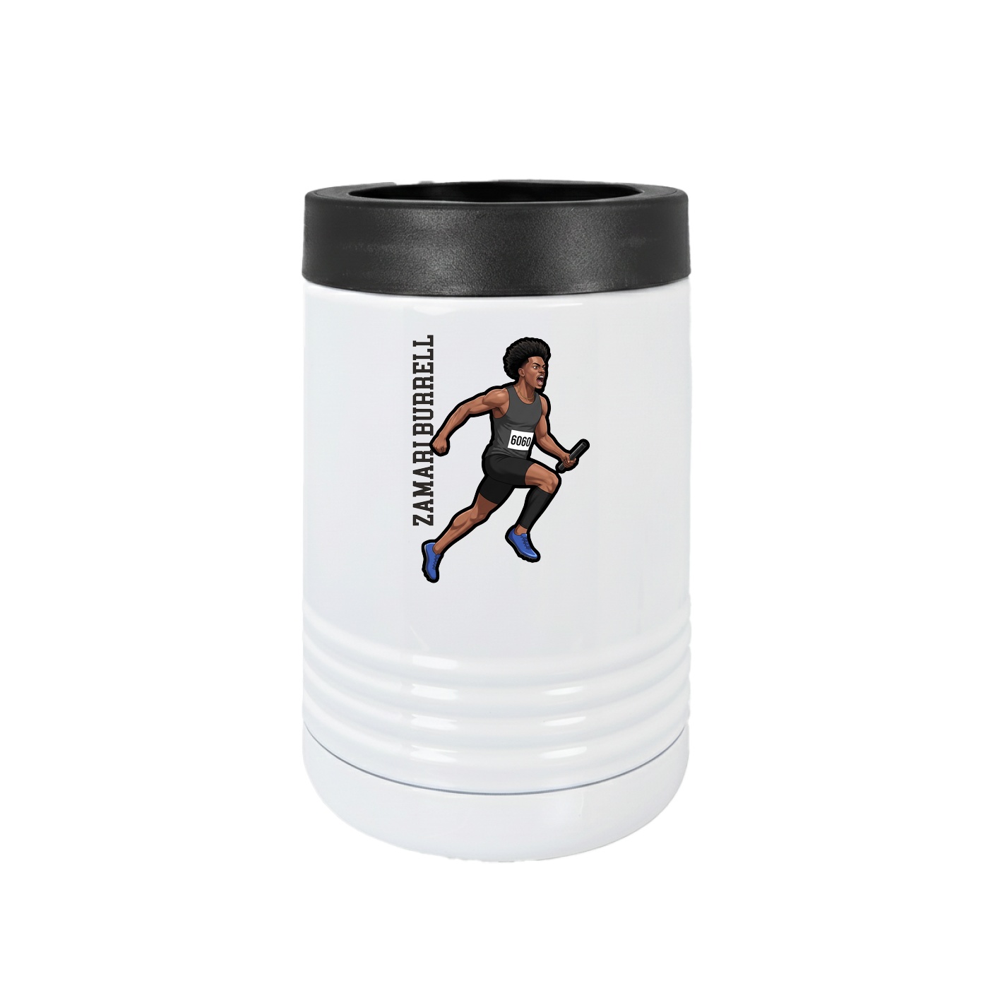 Beverage Holder — Name Vertical in White
