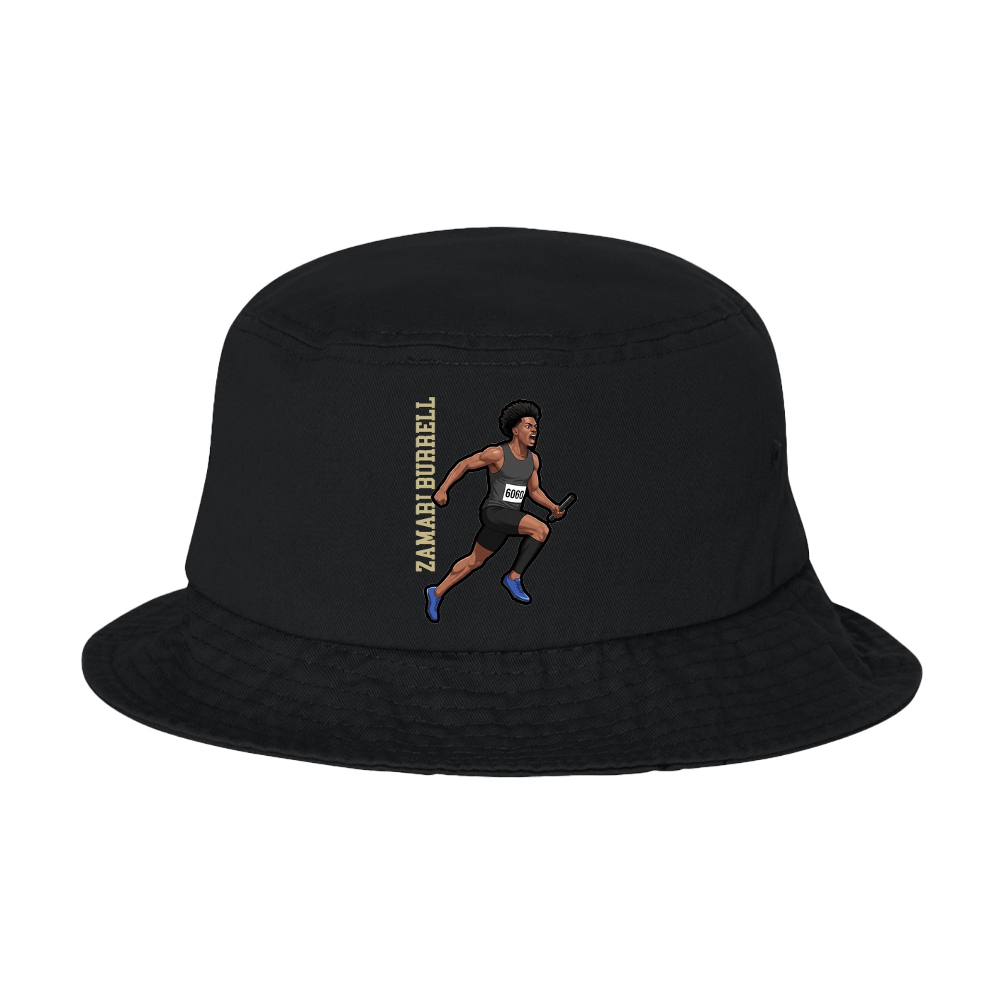 Bucket Cap — Name Vertical in Black
