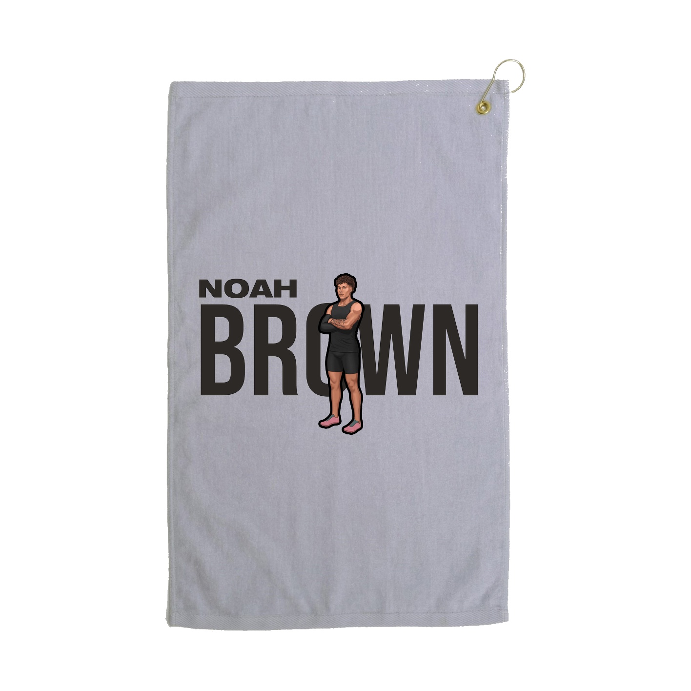 Golf Towel — Player Name in Grey