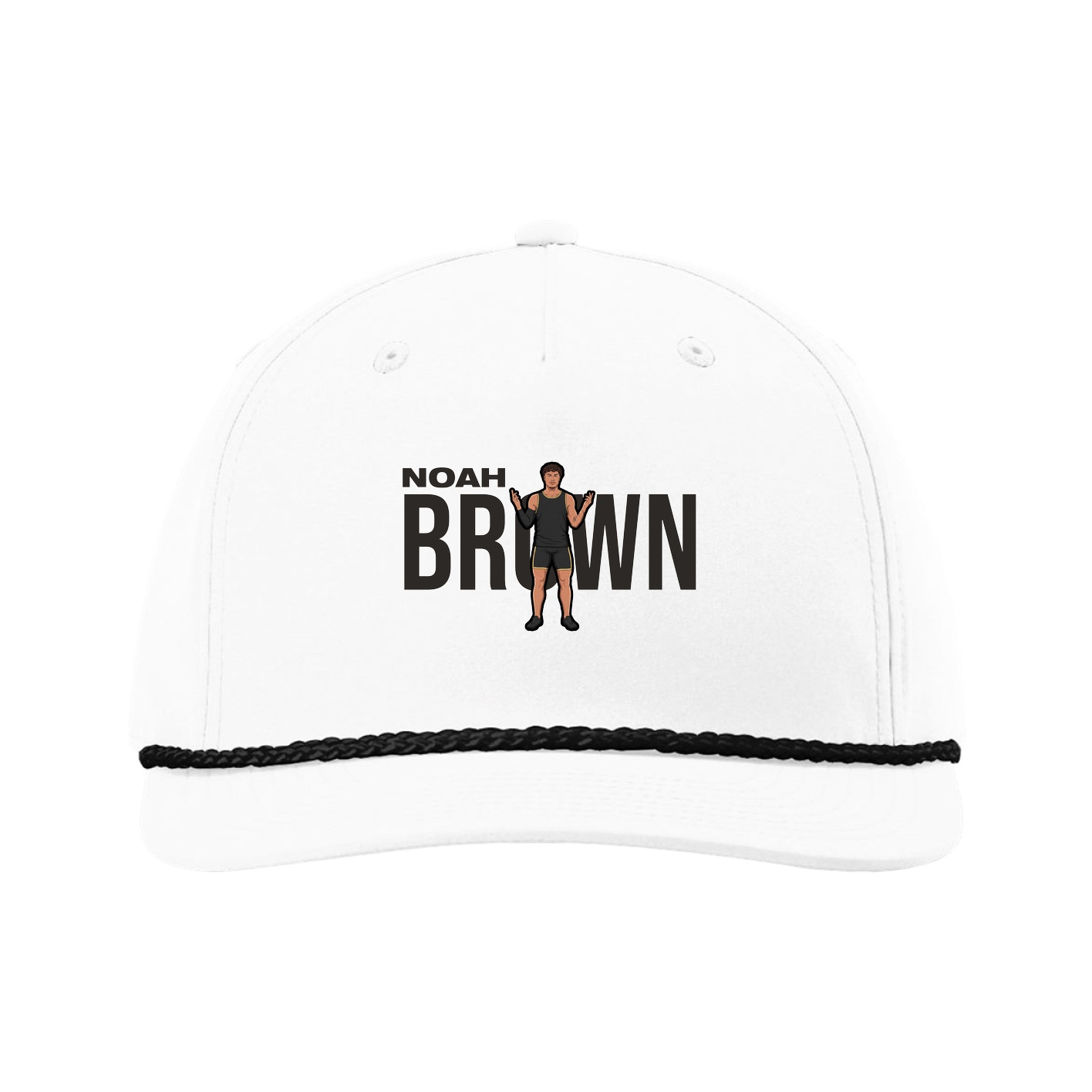 Five-Panel Classic Rope Cap — Player Name in White