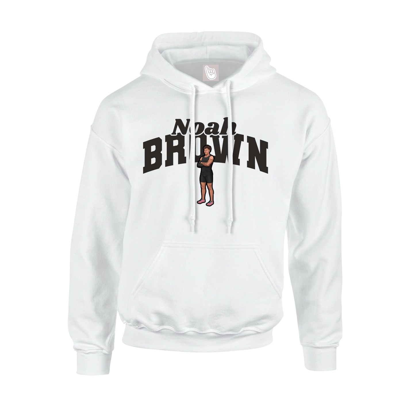 Youth Hoodie — Signature Arch in White