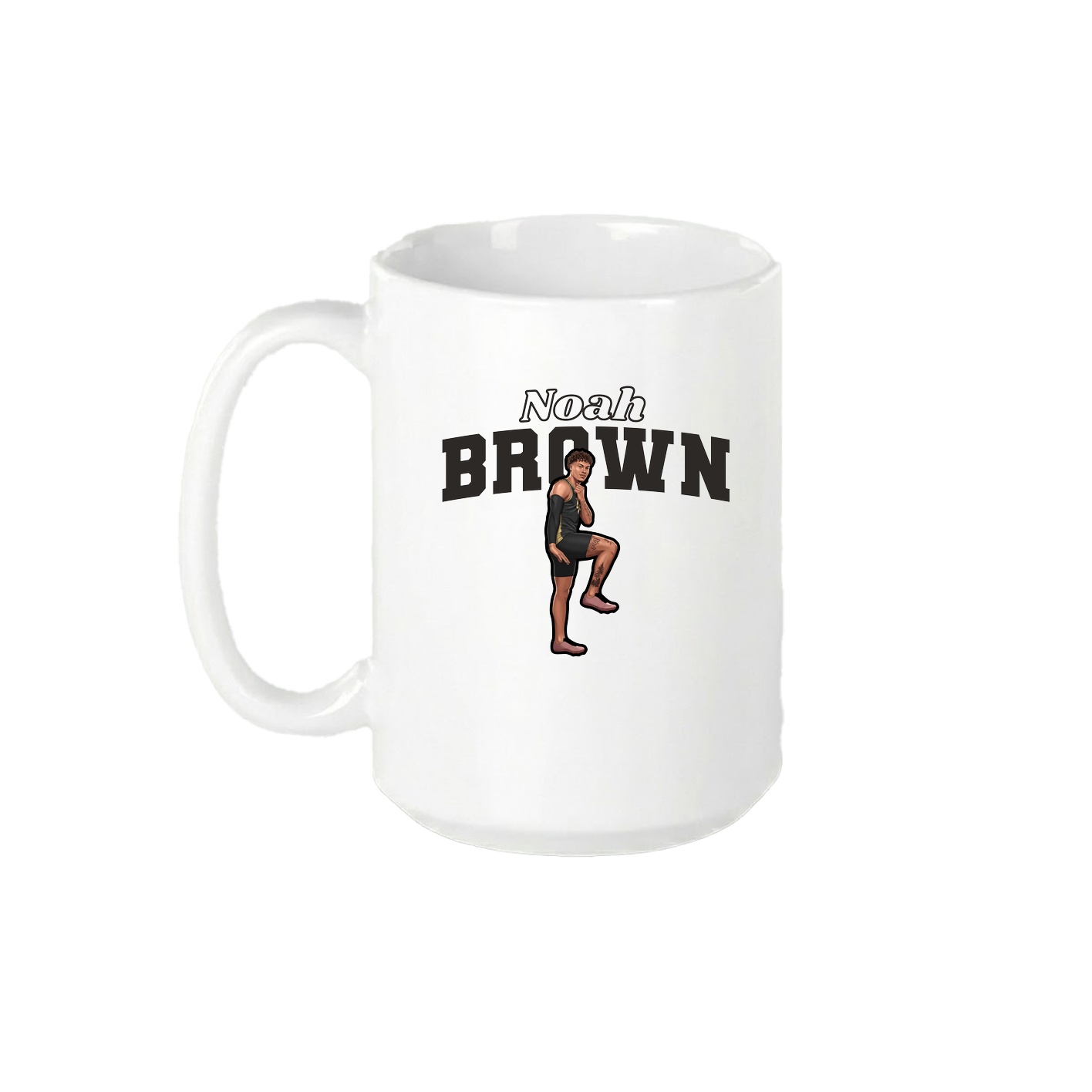 15oz Coffee Mug — Name Arch in White