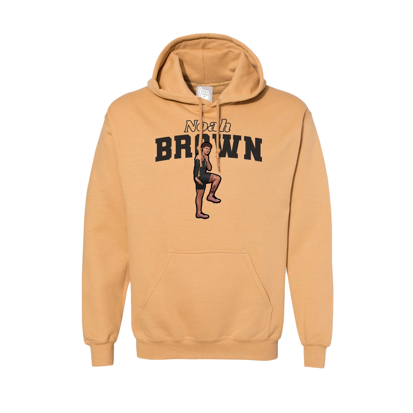 Hoodie — Name Arch in Vegas Gold
