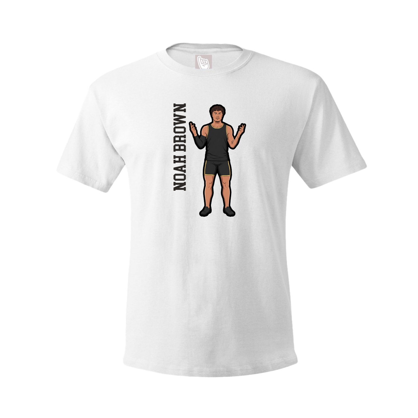 Tee — Name Vertical in White