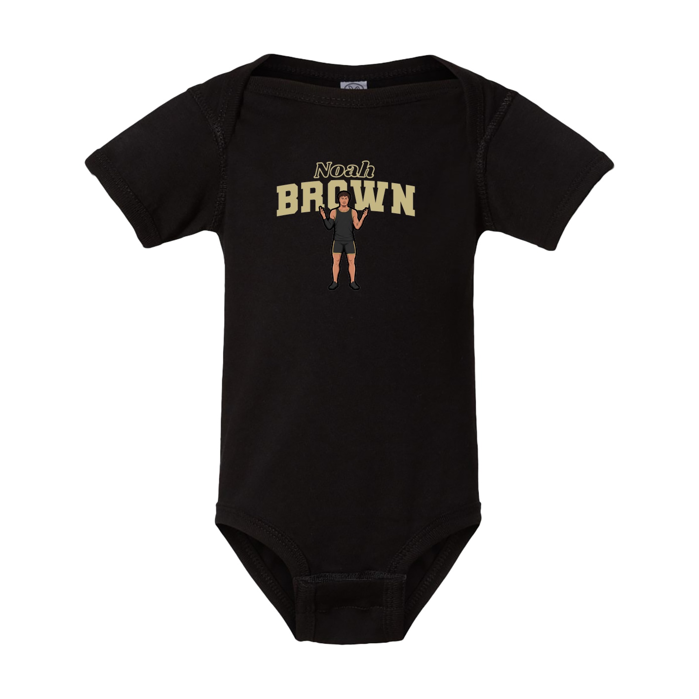 Baby Onesie — Name Arch in Black