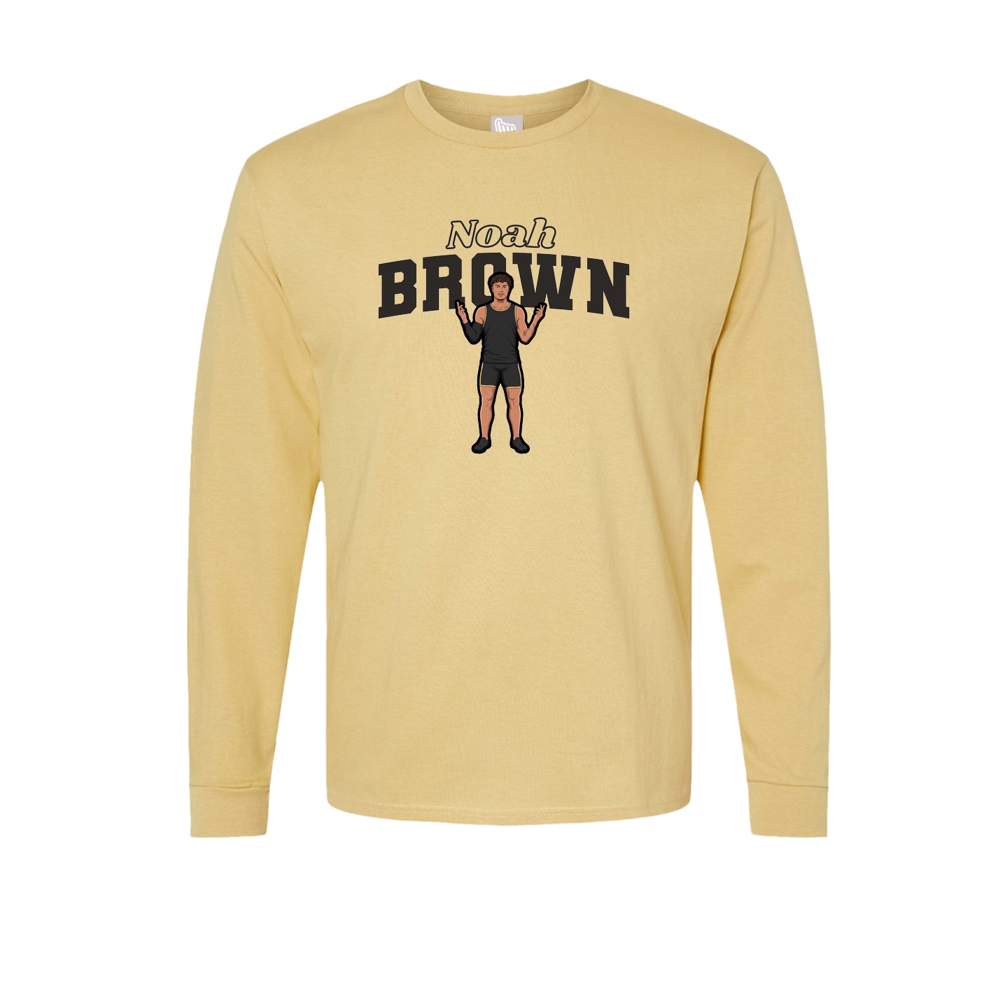 Long Sleeve Tee — Name Arch in Vegas Gold