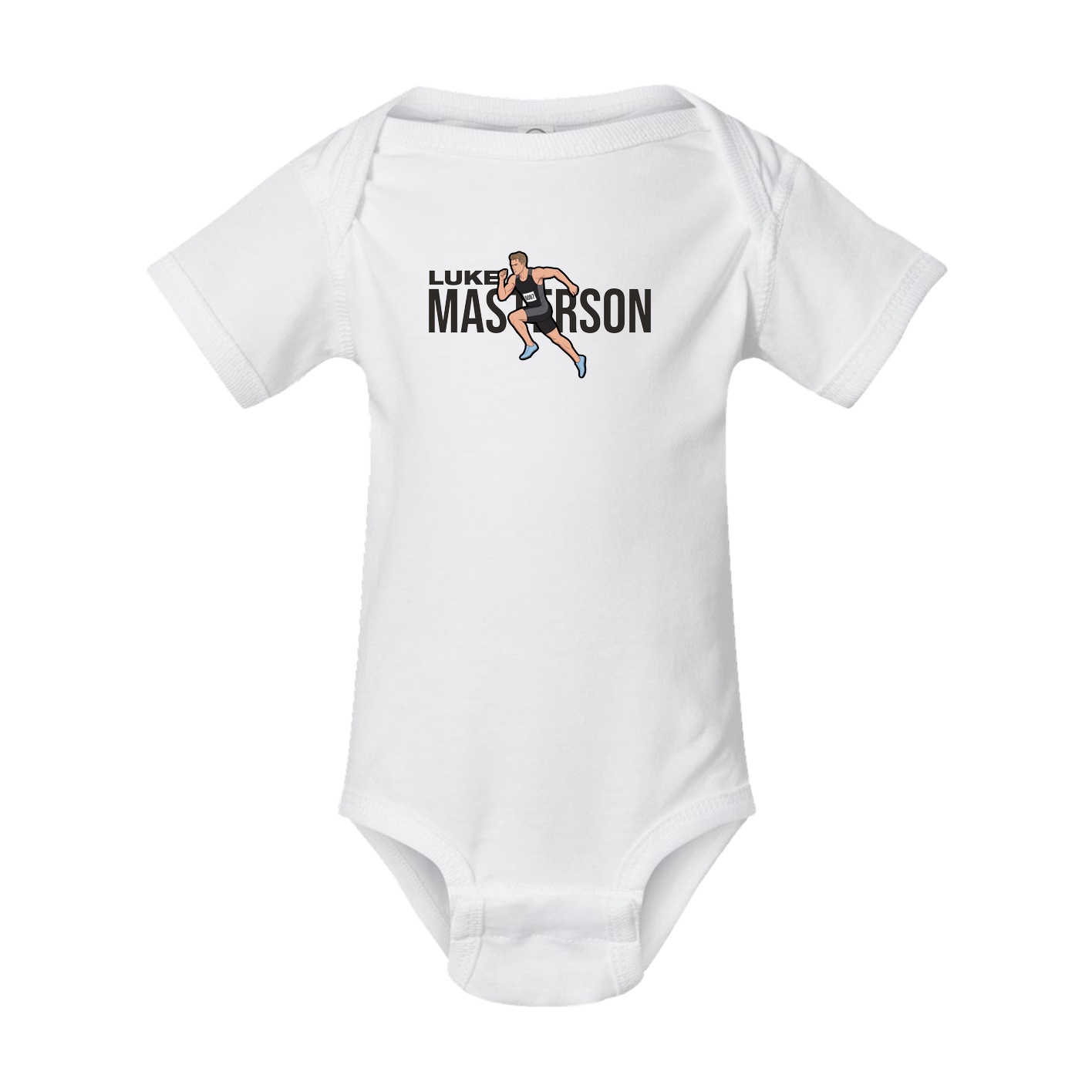 Baby Onesie — Player Name in White