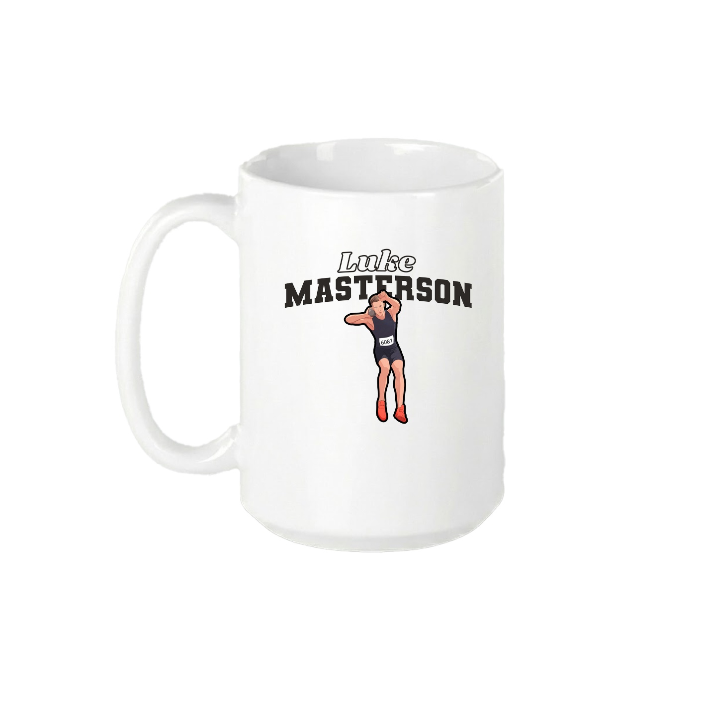 15oz Coffee Mug — Name Arch in White