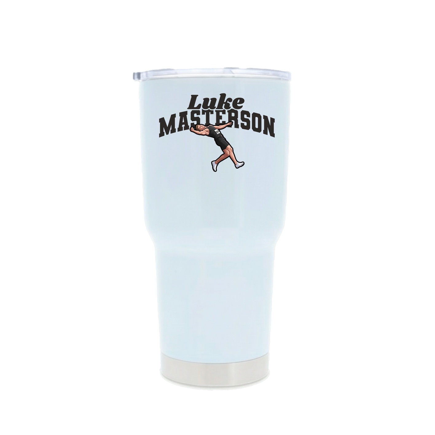 30oz Stainless Steel Tumbler — Signature Arch in White