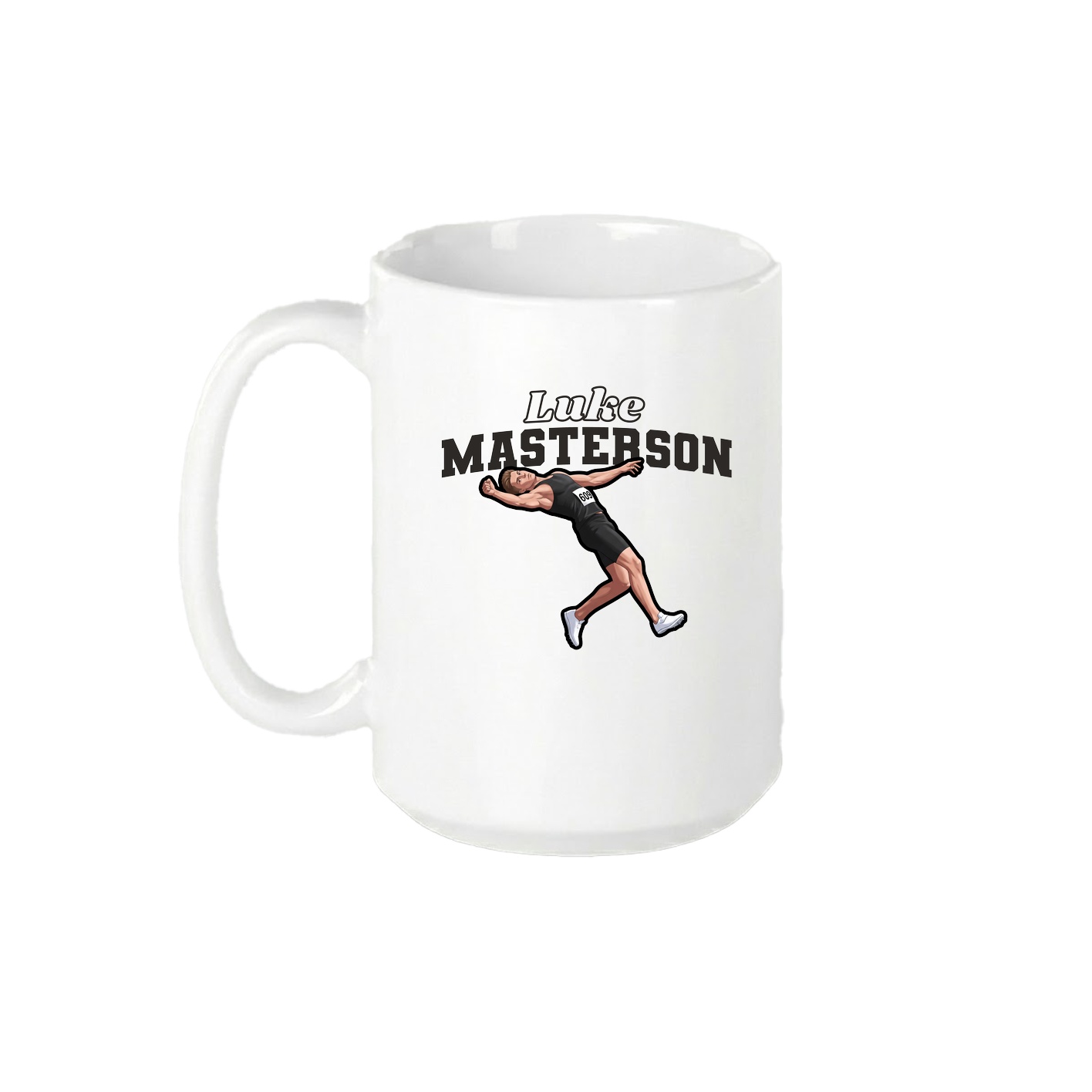 15oz Coffee Mug — Name Arch in White