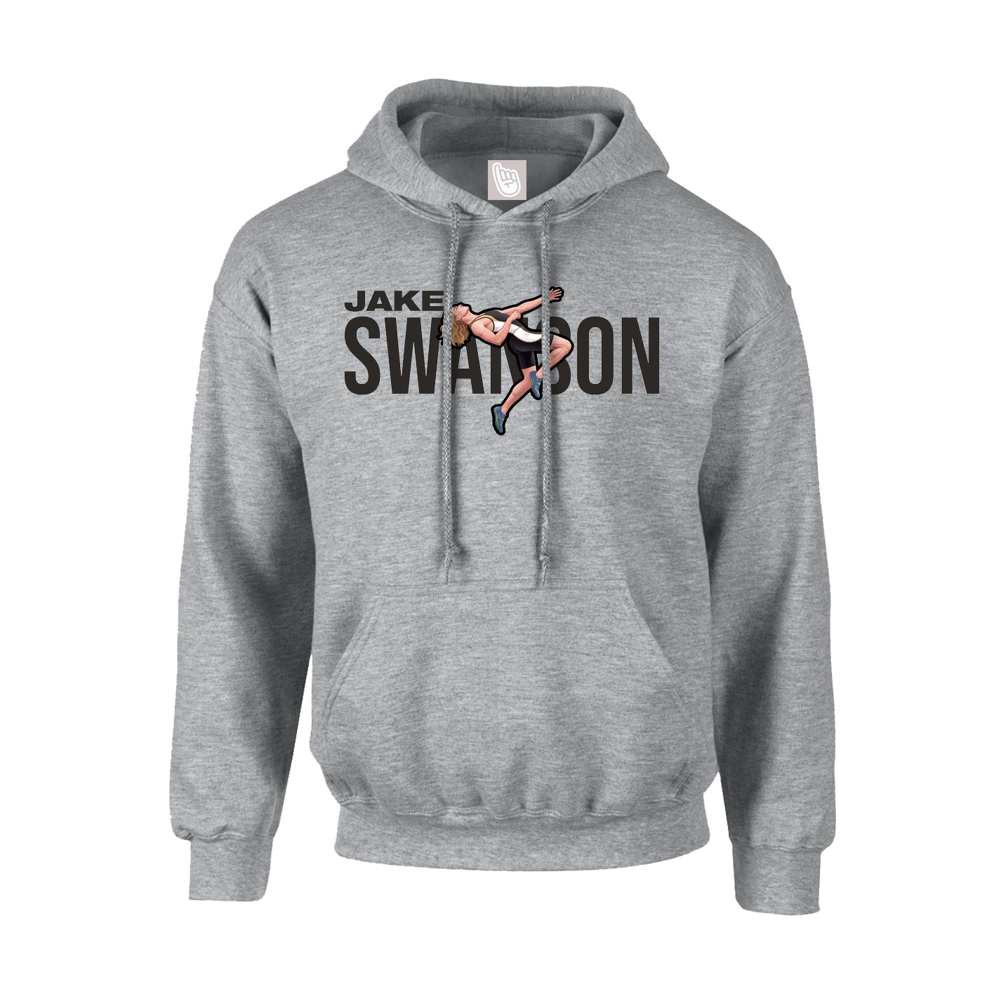 Hoodie — Player Name in Grey