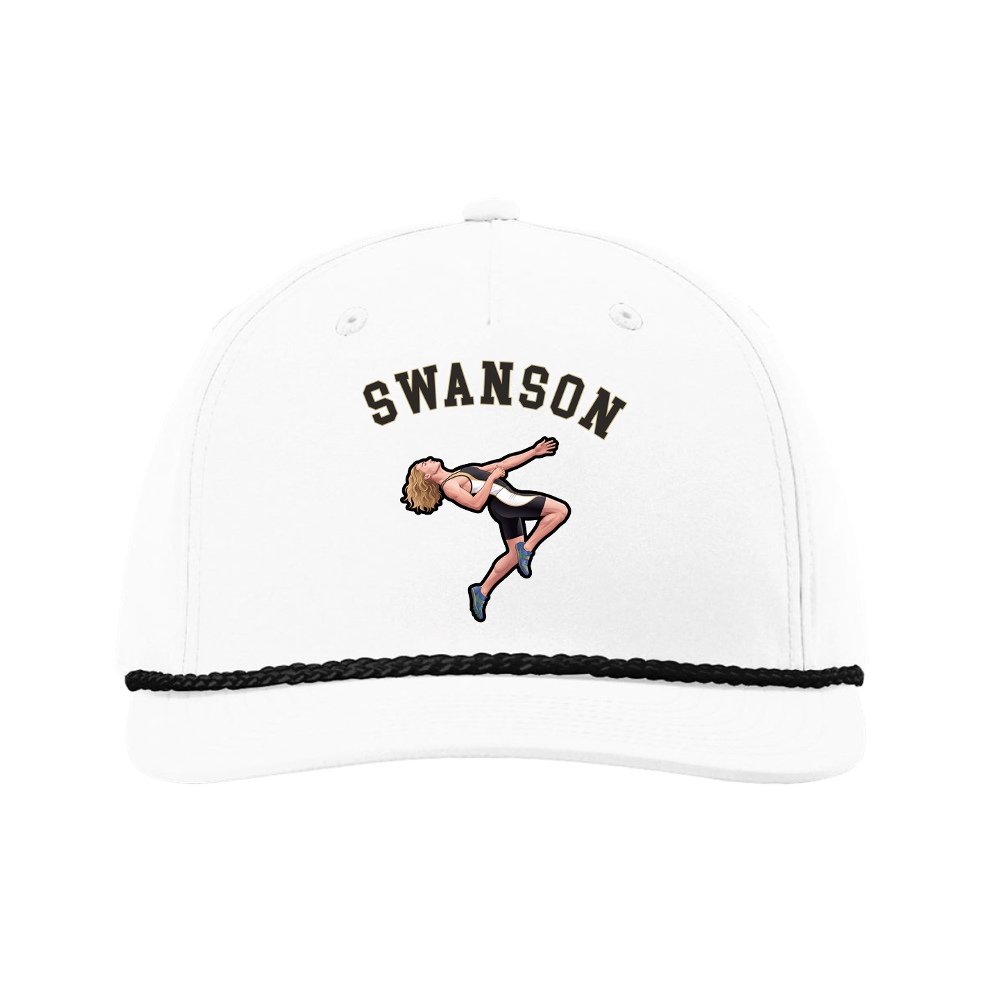 Five-Panel Classic Rope Cap — Shirsey Arch in White