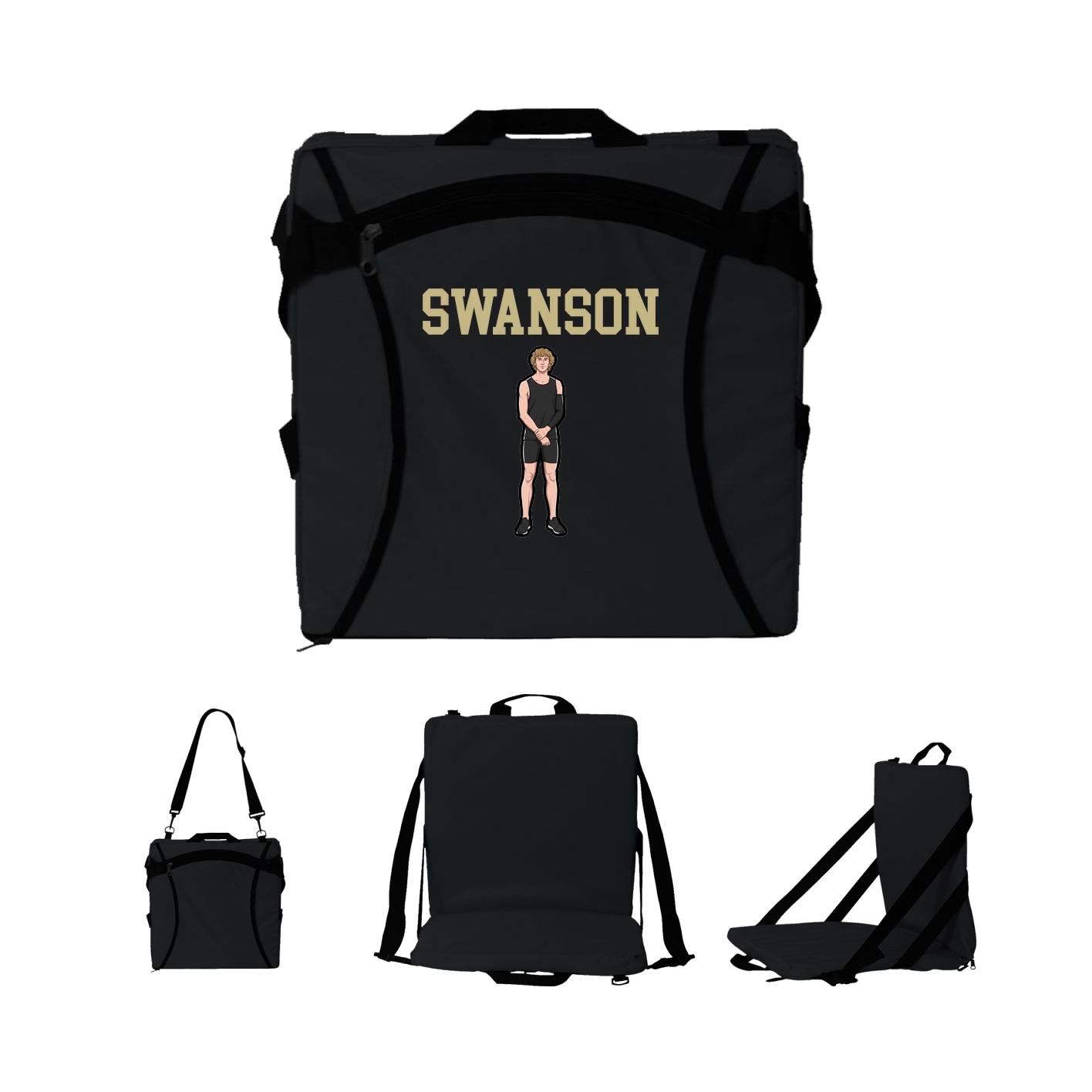 Folding Stadium Seat — Shirsey in Black