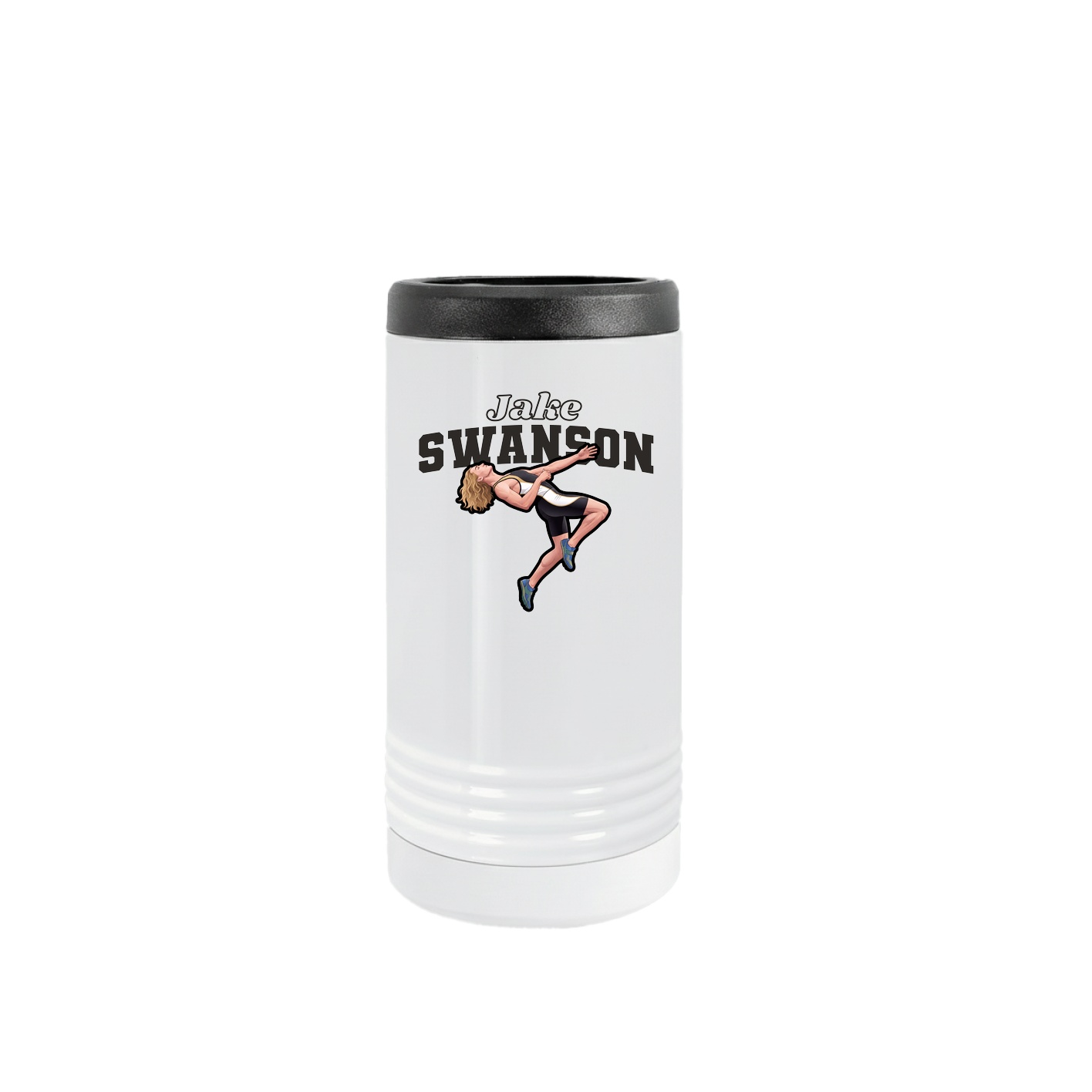Slim Beverage Holder — Name Arch in White