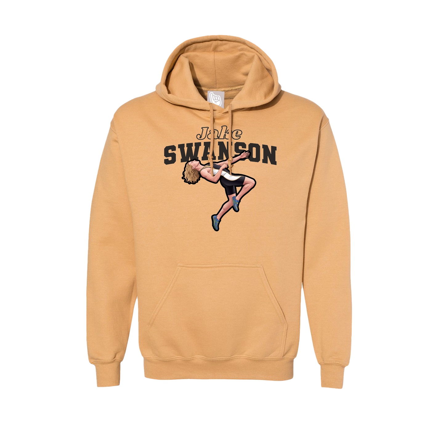 Hoodie — Name Arch in Vegas Gold