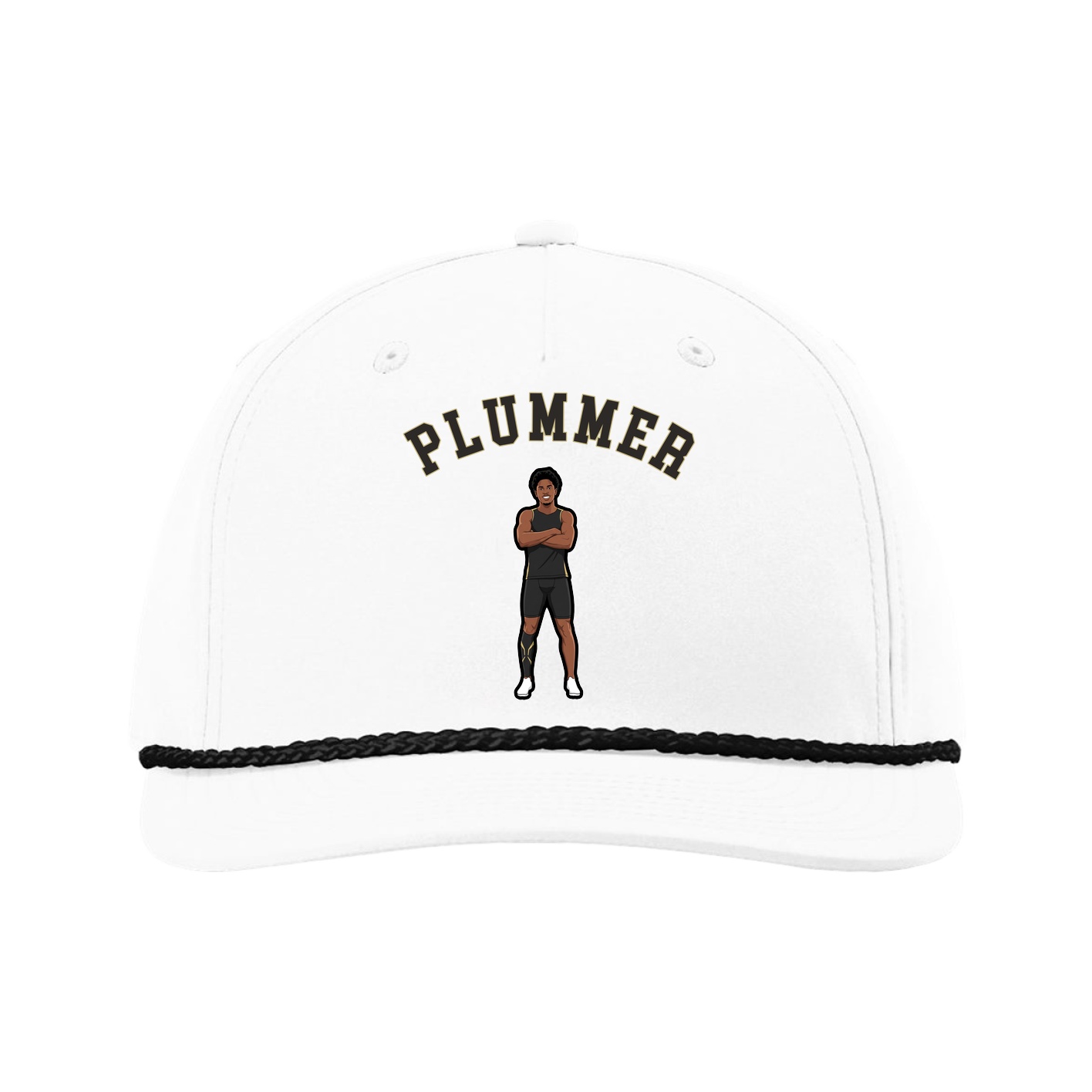 Five-Panel Classic Rope Cap — Shirsey Arch in White