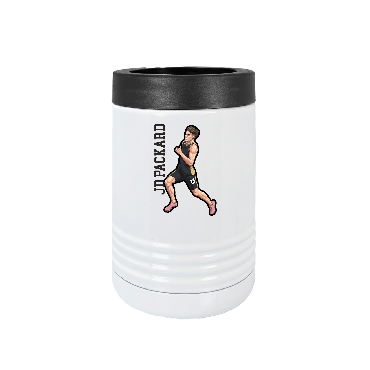 Beverage Holder — Name Vertical in White