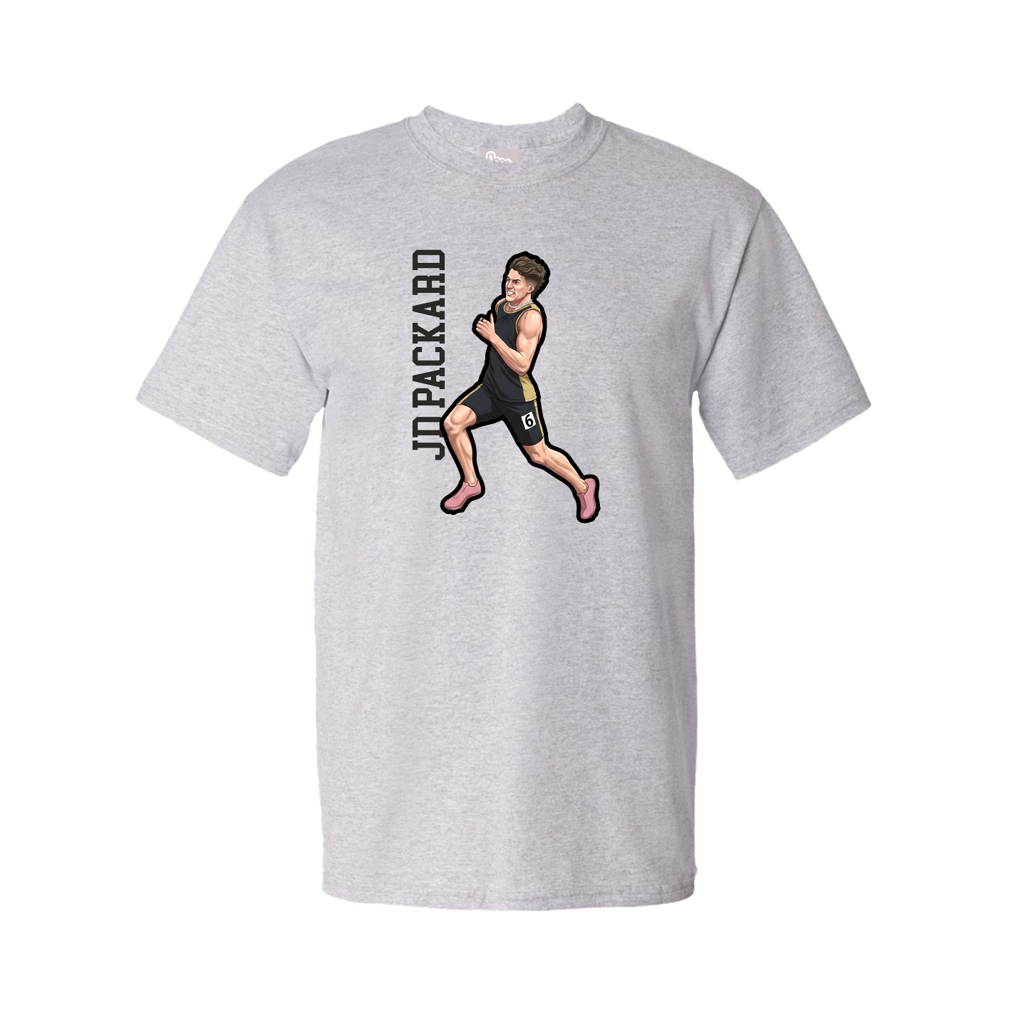 Tee — Name Vertical in Grey