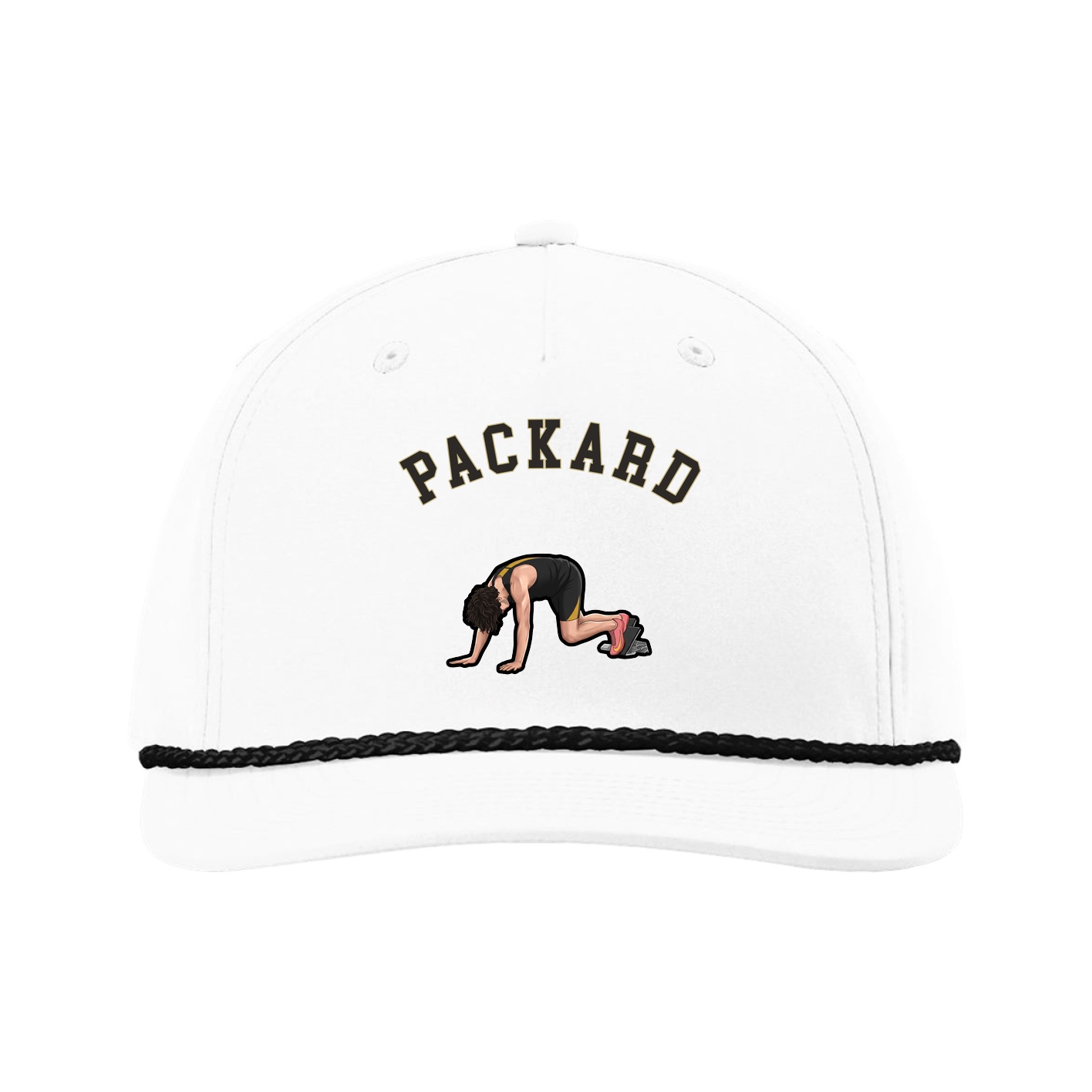 Five-Panel Classic Rope Cap — Shirsey Arch in White