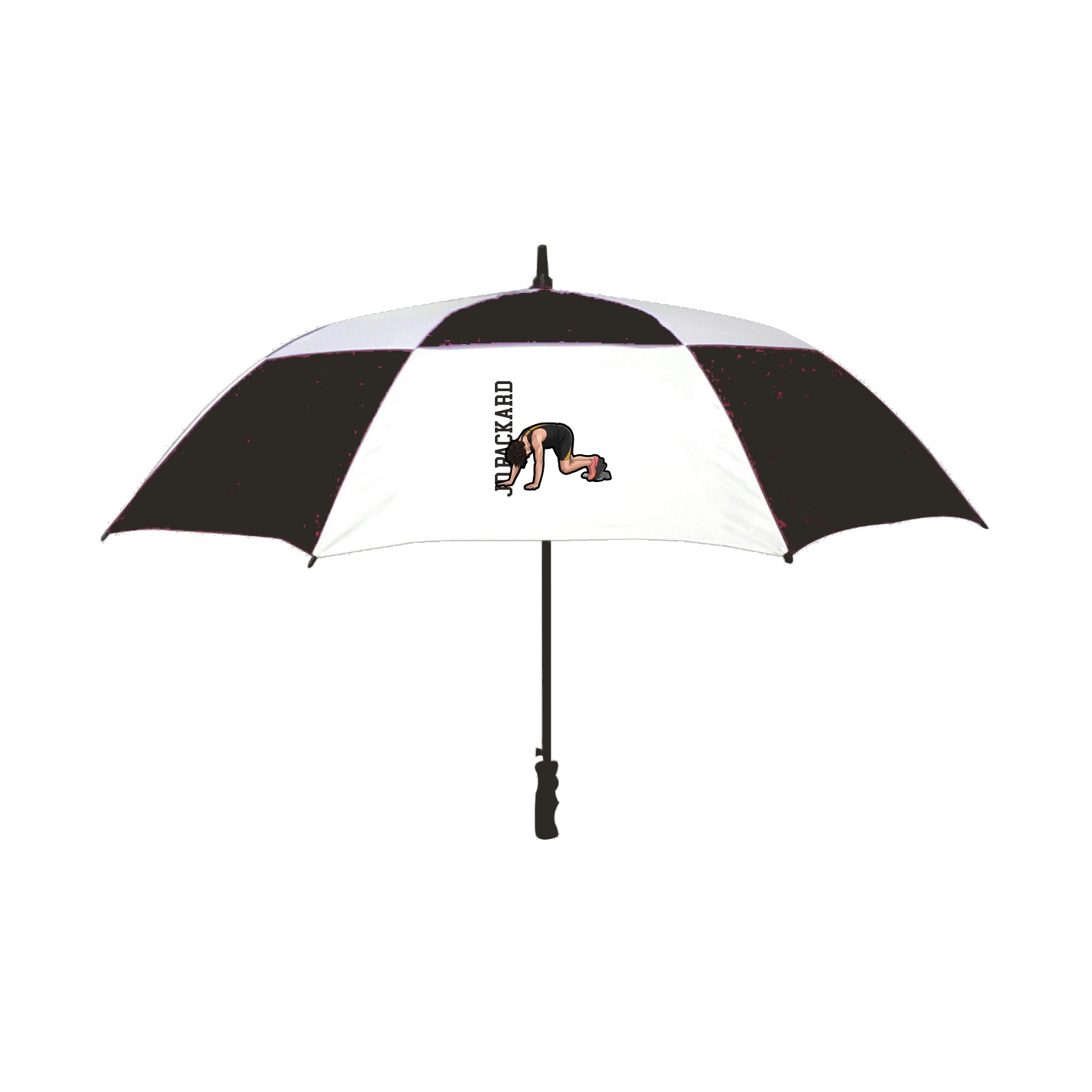 Golf Umbrella — Name Vertical in Black