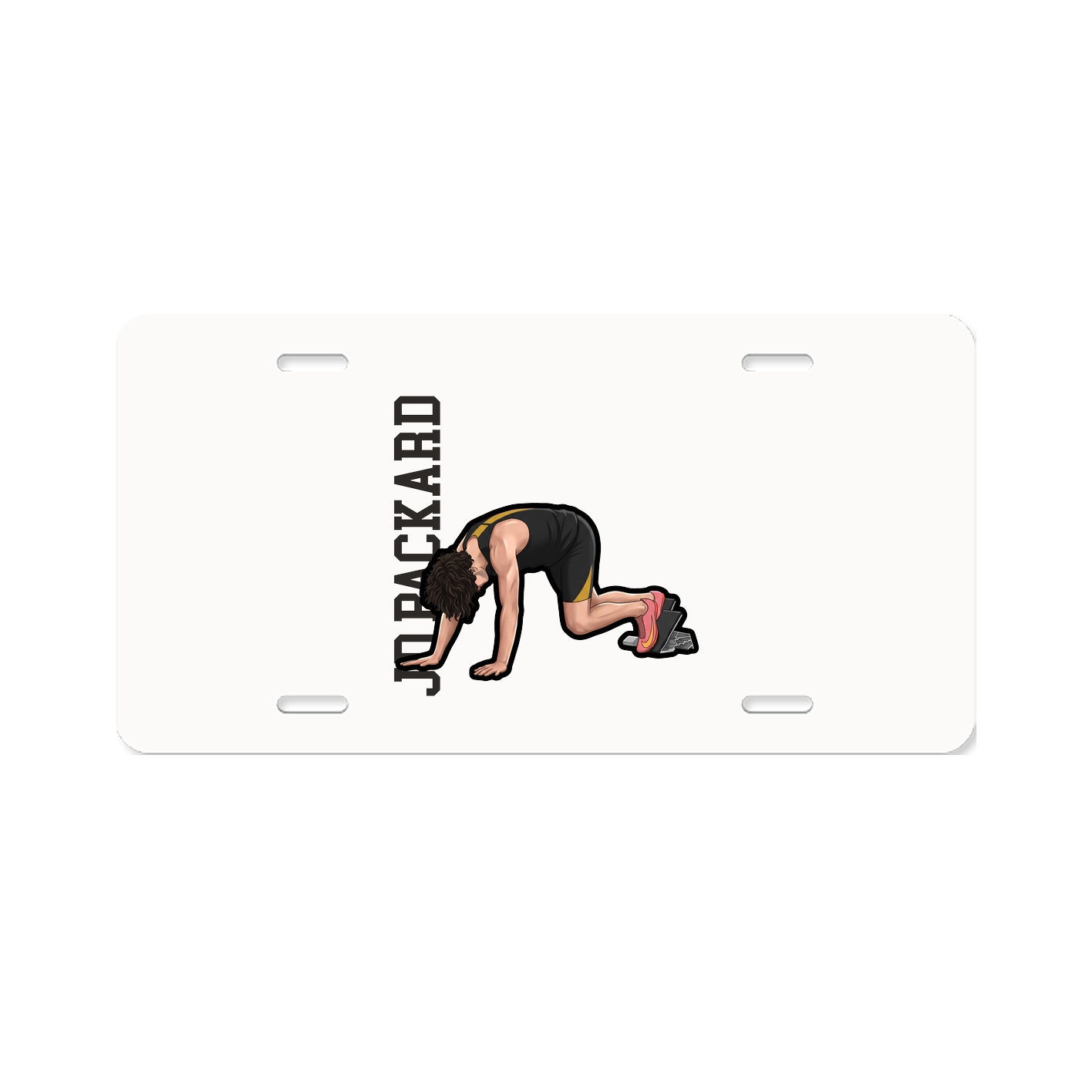 License Plate — Name Vertical in Classic