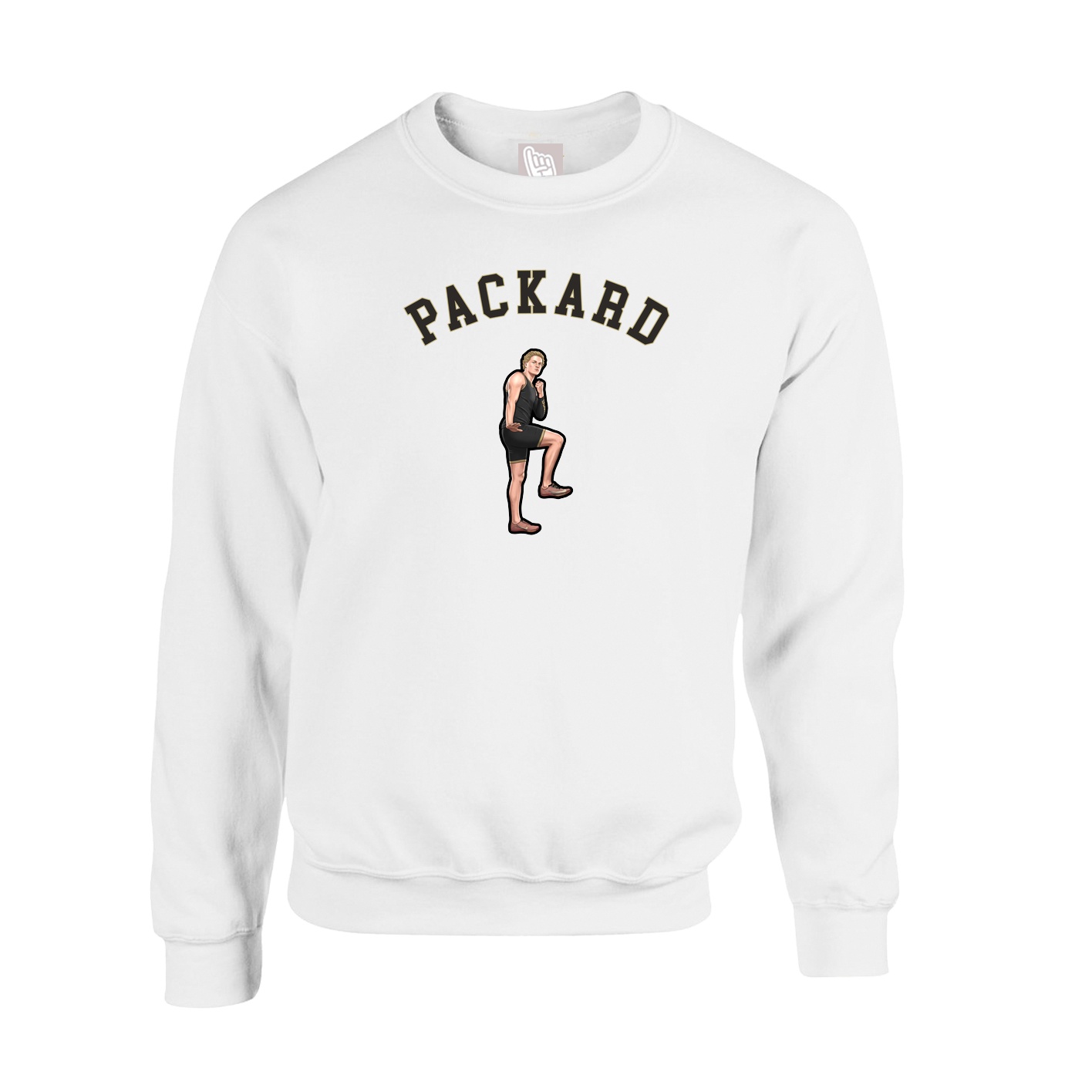 Fleece Crew — Shirsey Arch in White