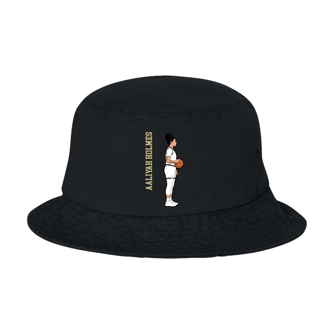 Bucket Cap — Name Vertical in Black