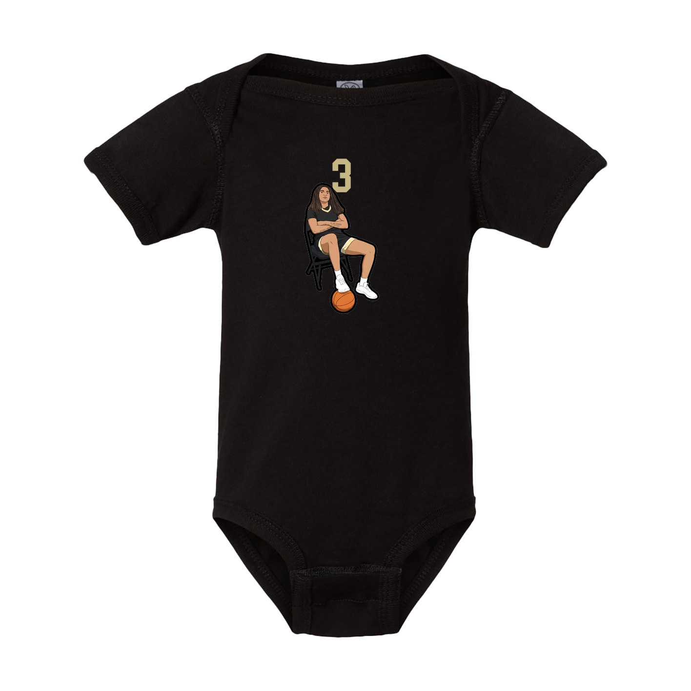 Baby Onesie — Number Top in Black