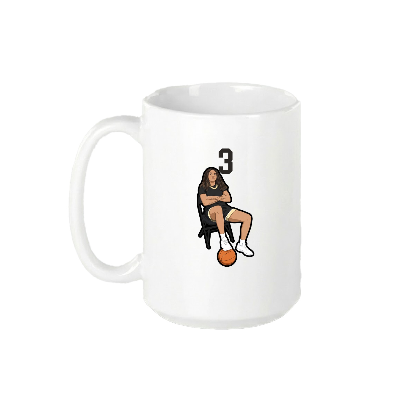 15oz Coffee Mug — Number Top in White