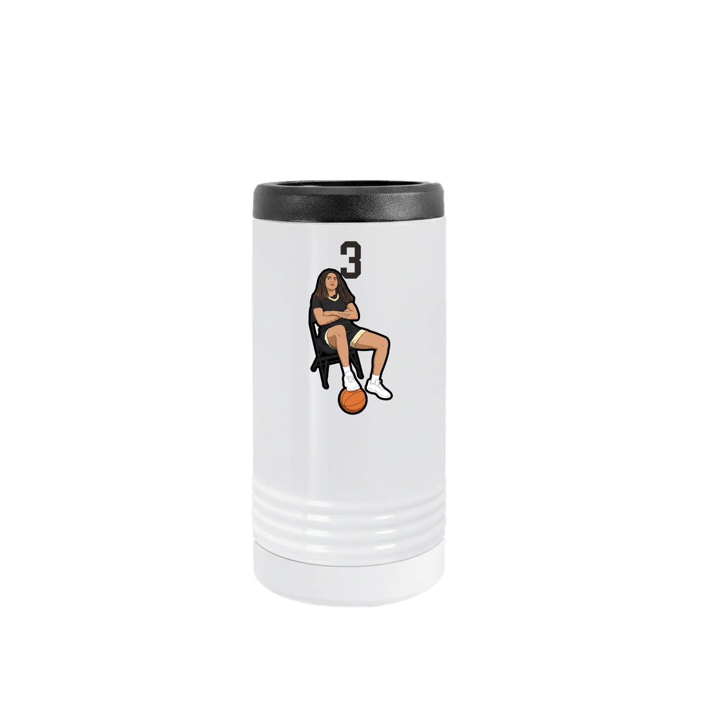 Slim Beverage Holder — Number Top in White