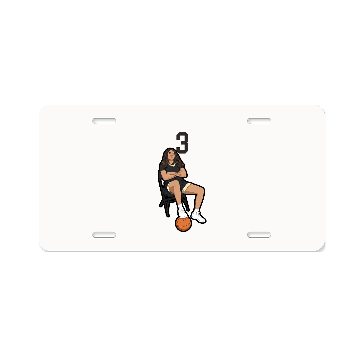 License Plate — Number Top in Classic