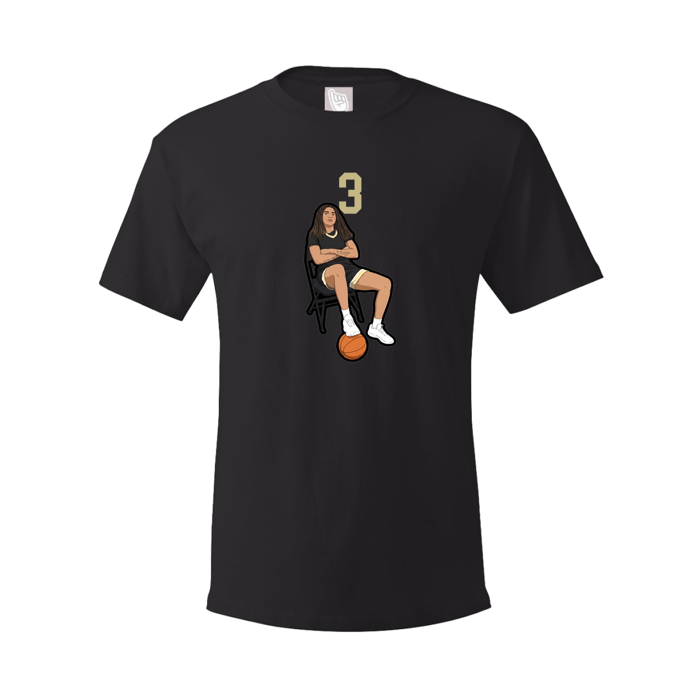 Youth Tee — Number Top in Black